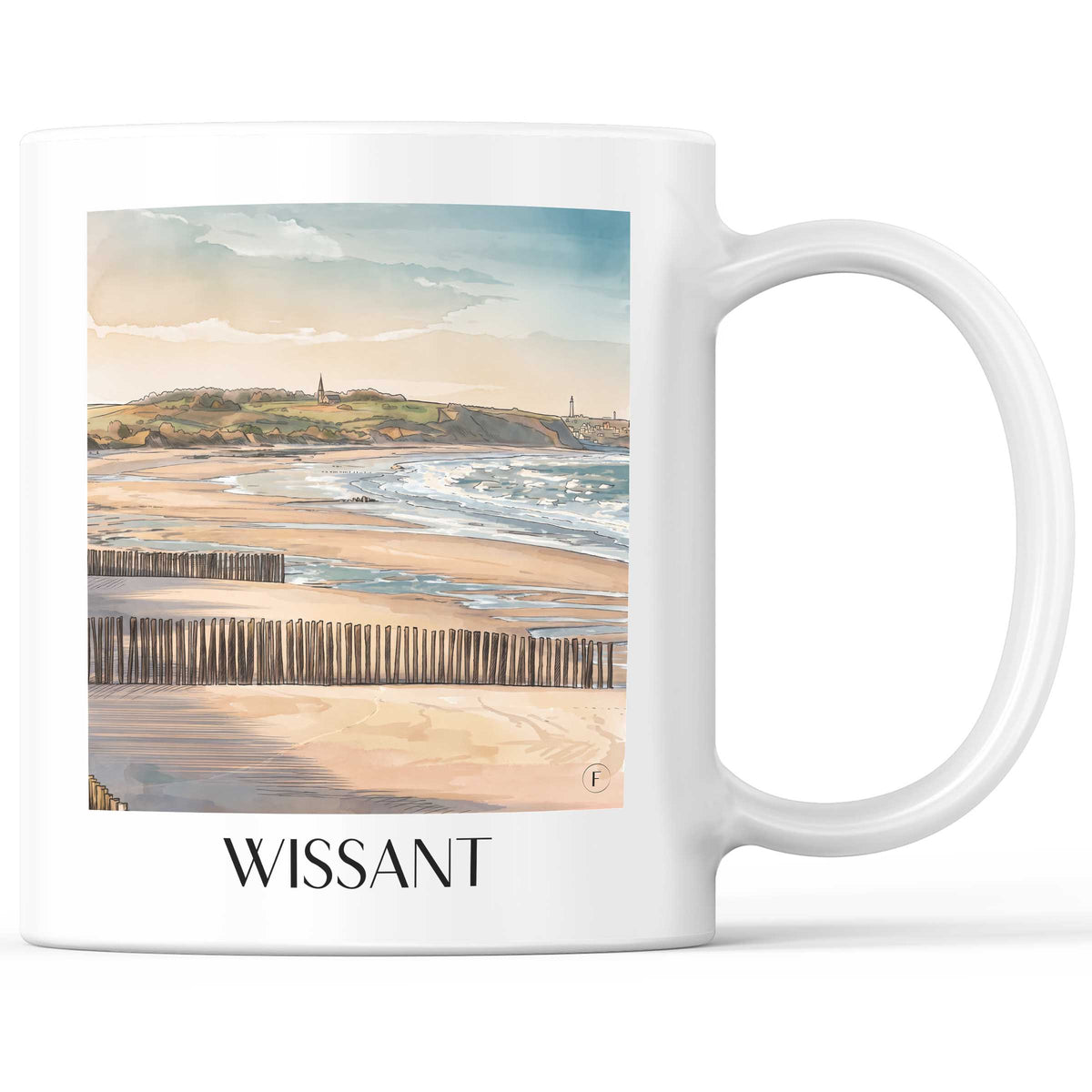wissant-côte-d'opale-frankreich-kaffeebecher-aquarell