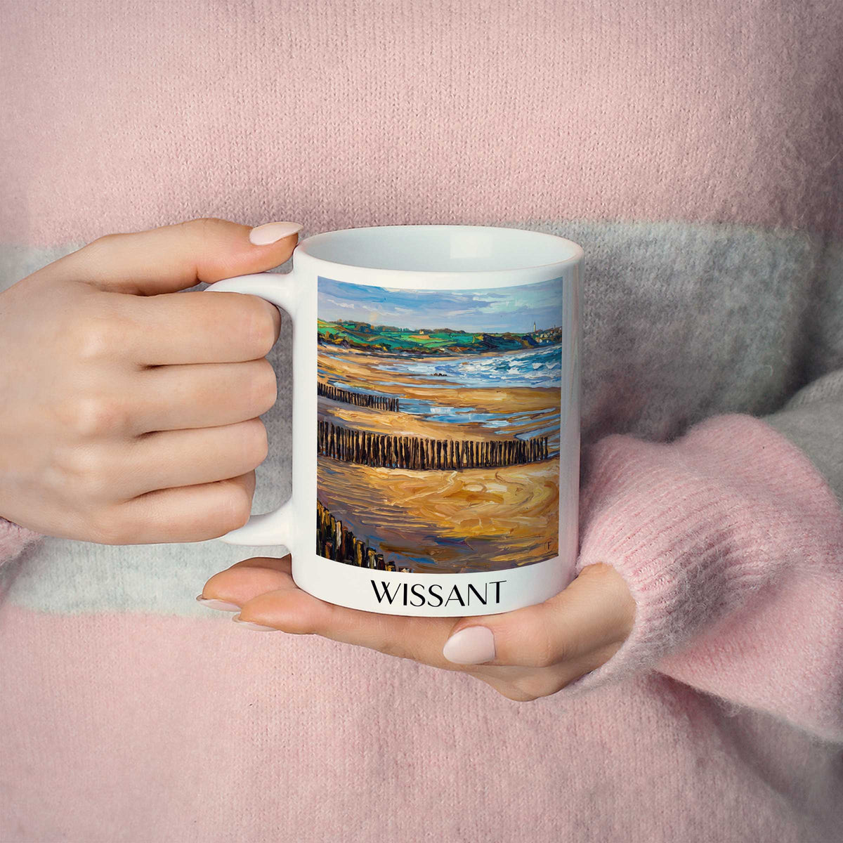 wissant-côte-d'opale-frankreich-kaffeebecher-oil-painting-oelgemaelde