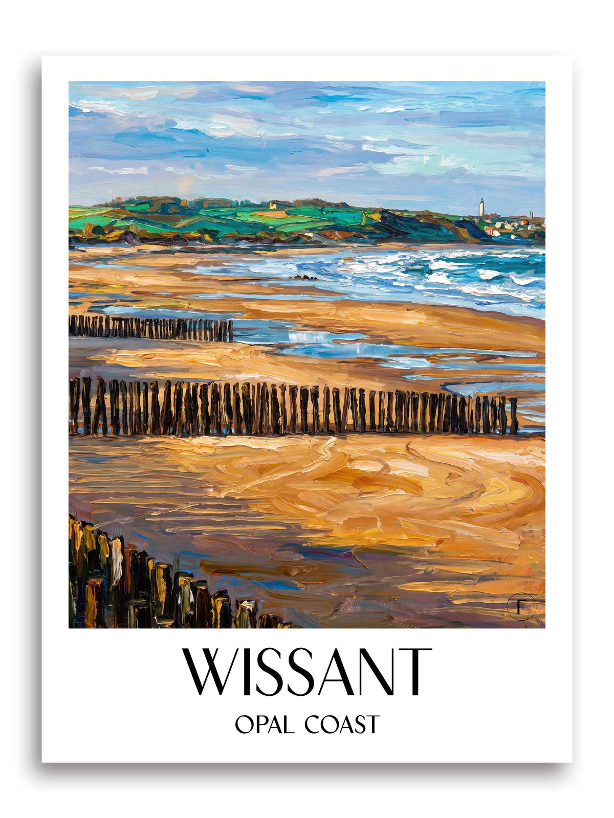 Wissant Poster - Côte d'Opale - Frankreich Kunstdruck - Ölgemälde von A4 bis A1 - favplace