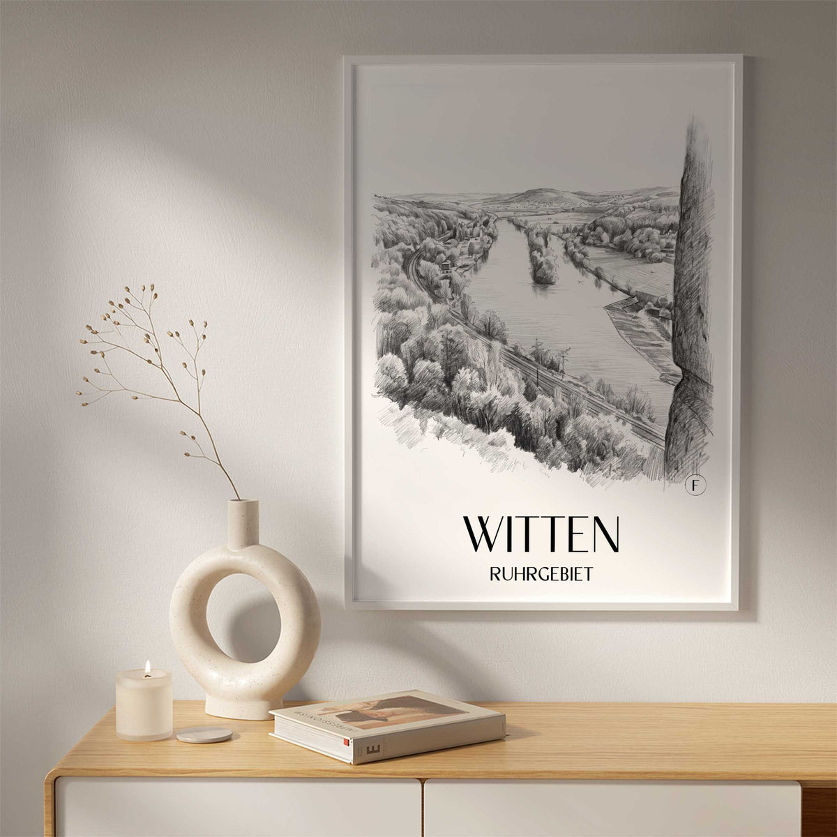 witten-ruhrgebiet-deutschland-poster-bleistift-zeichnung-drawing