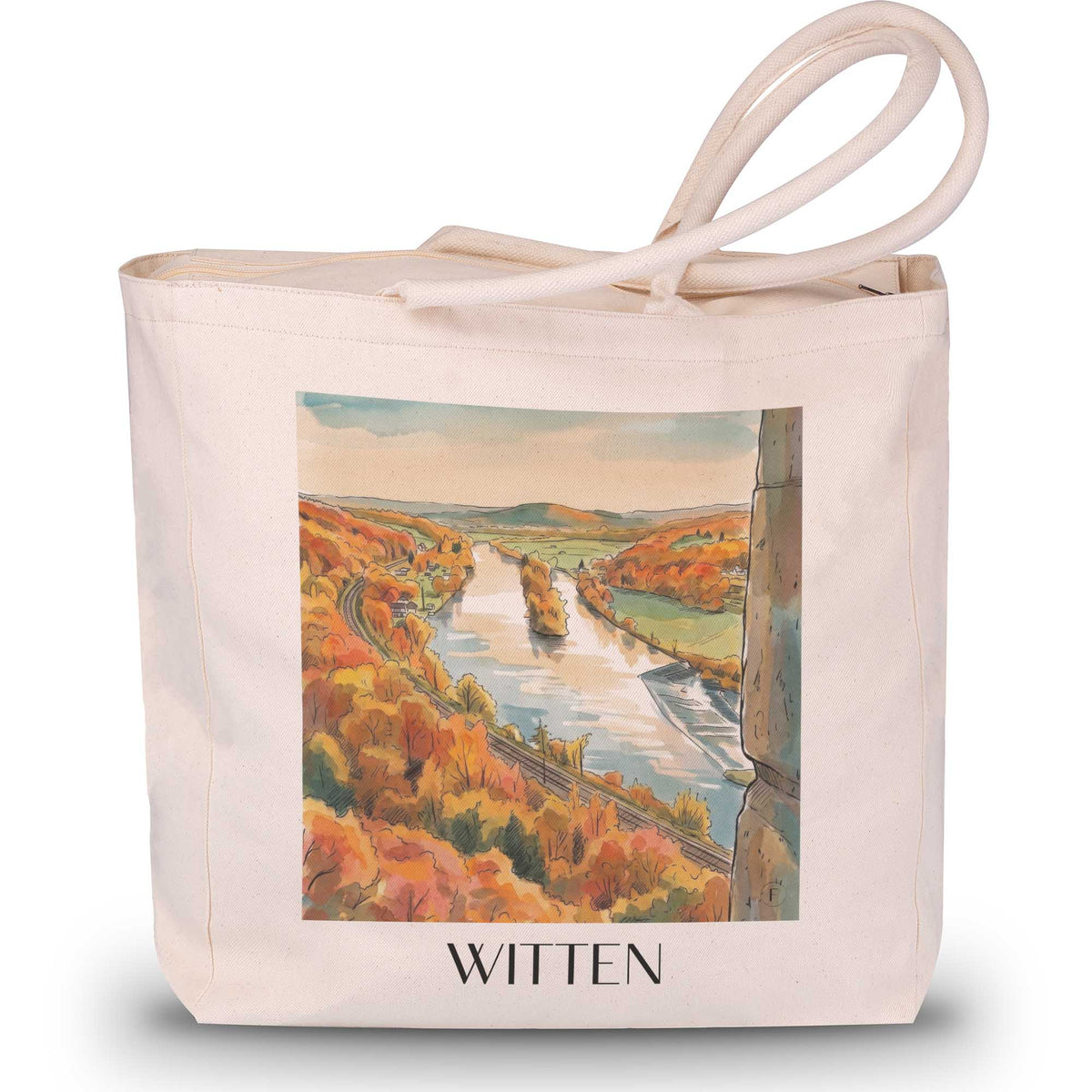 witten-ruhrgebiet-deutschland-einkaufstasche-aquarell