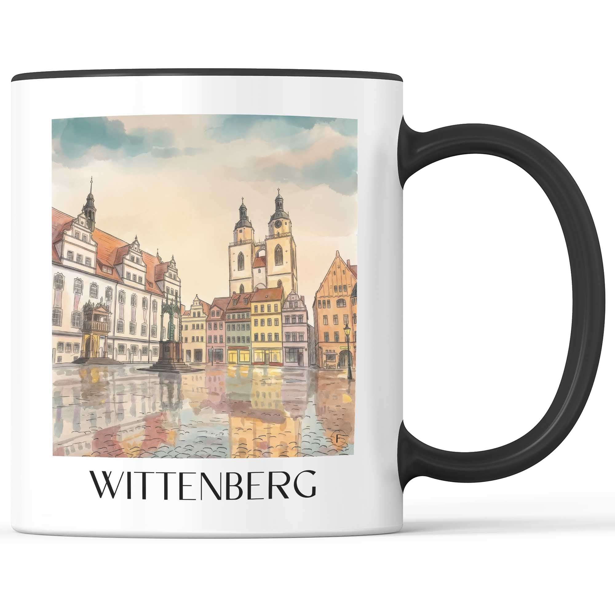 wittenberg-elbe-deutschland-kaffeebecher-aquarell