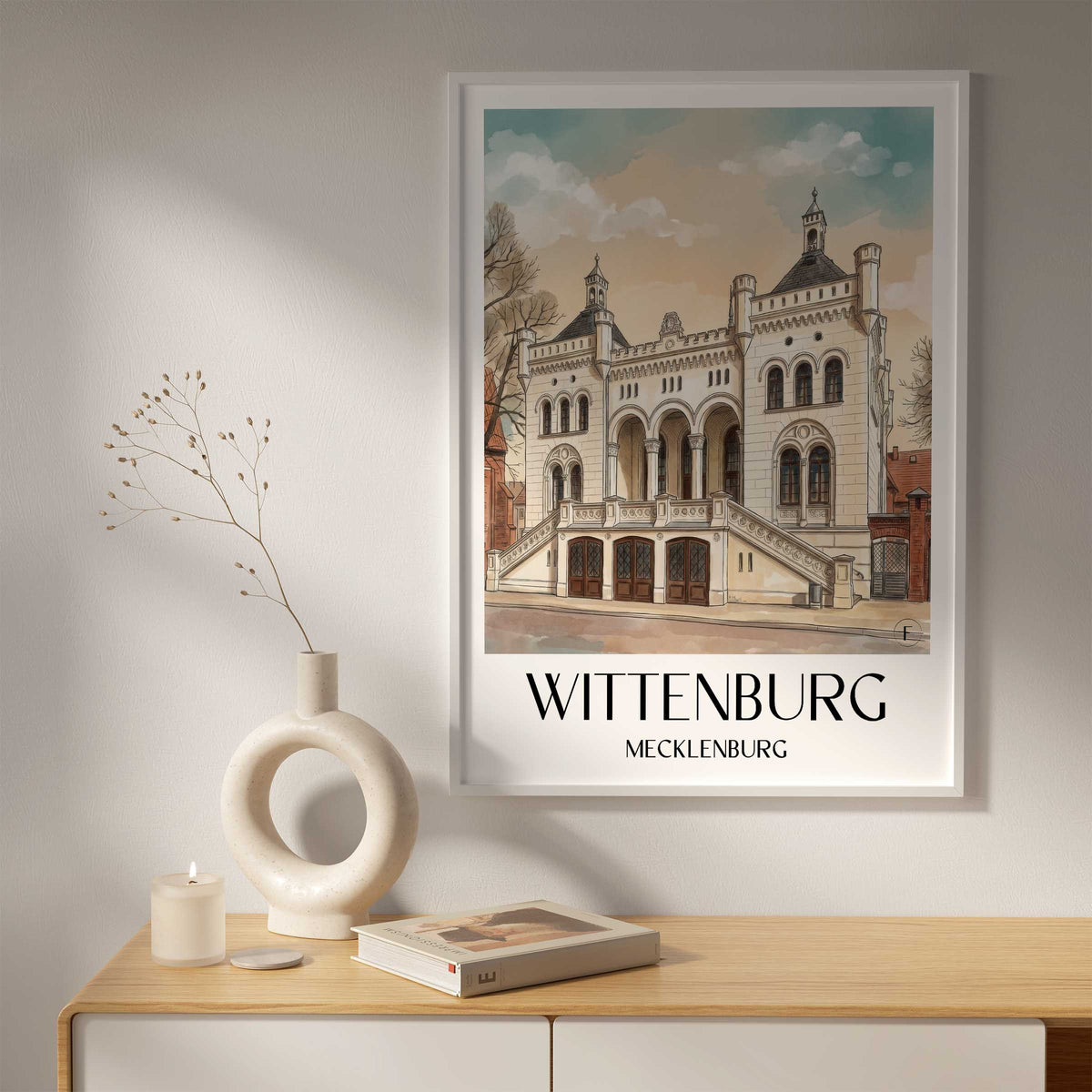 wittenburg-mecklenburg-deutschland-poster-aquarell