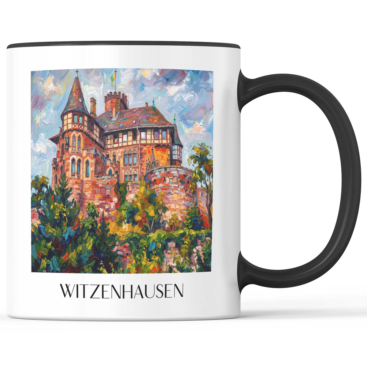 Witzenhausen Kaffeebecher - Hessen - Deutschland Becher - Kaffeetasse im Ölgemälde Stil - favplace