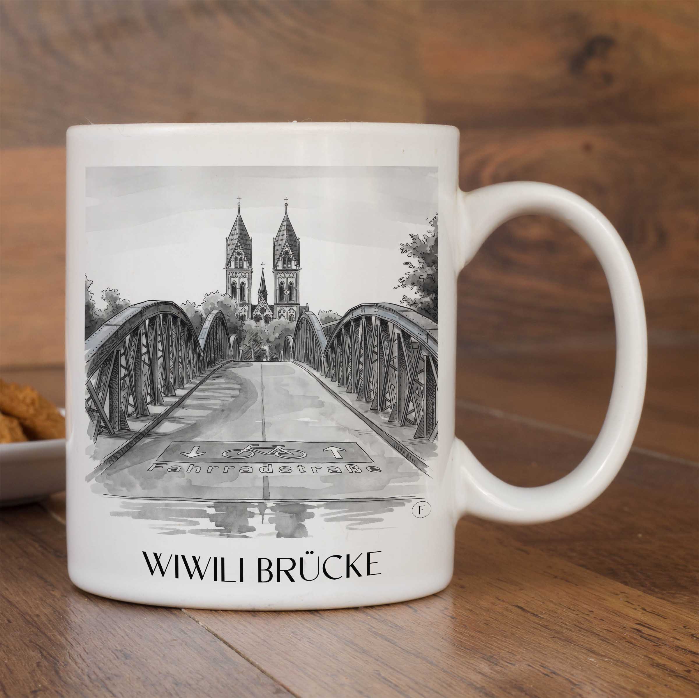 wiwili-brücke-freiburg-deutschland-kaffeebecher-aquarell-schwarz-weiss