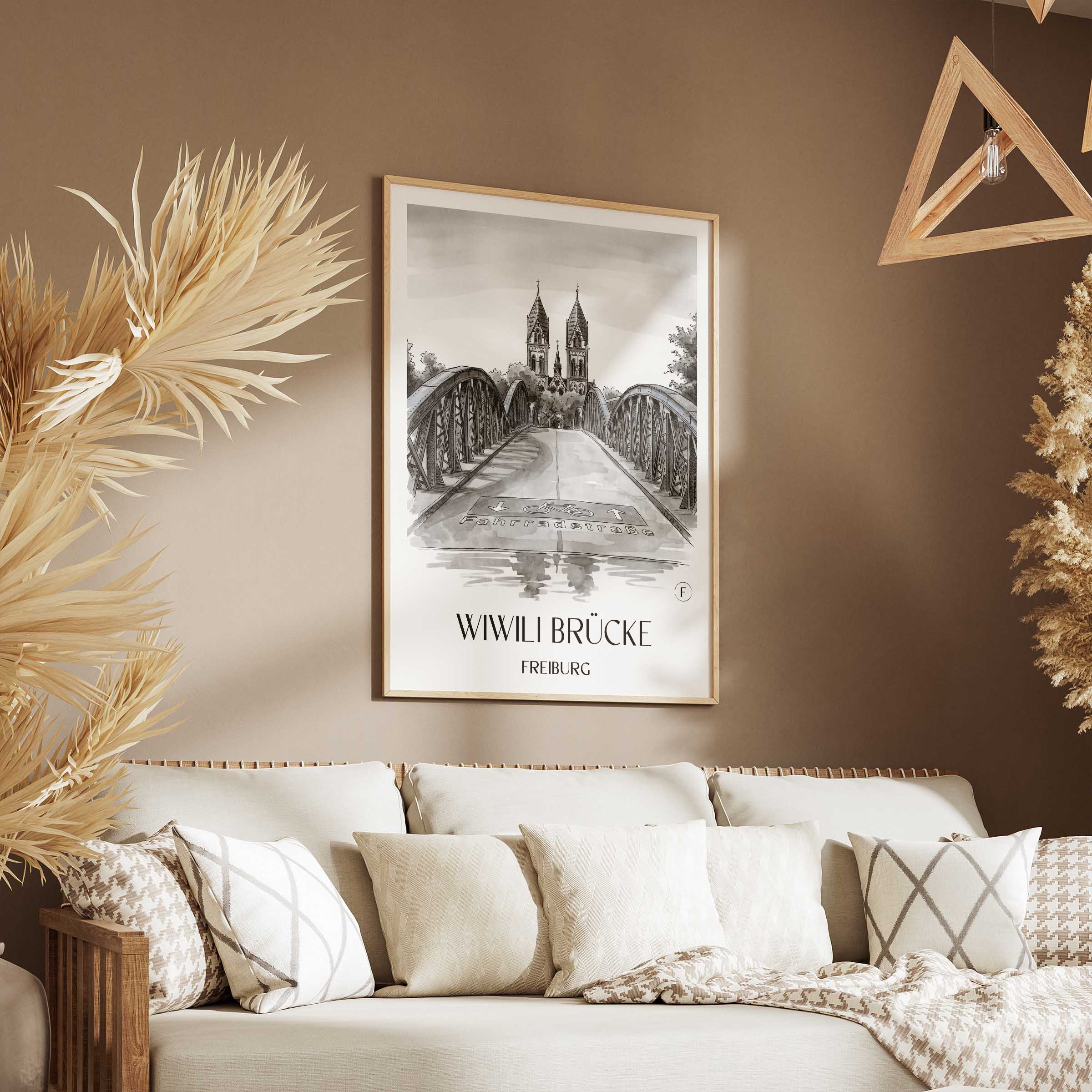 wiwili-brücke-freiburg-deutschland-poster-aquarell-schwarz-weiss