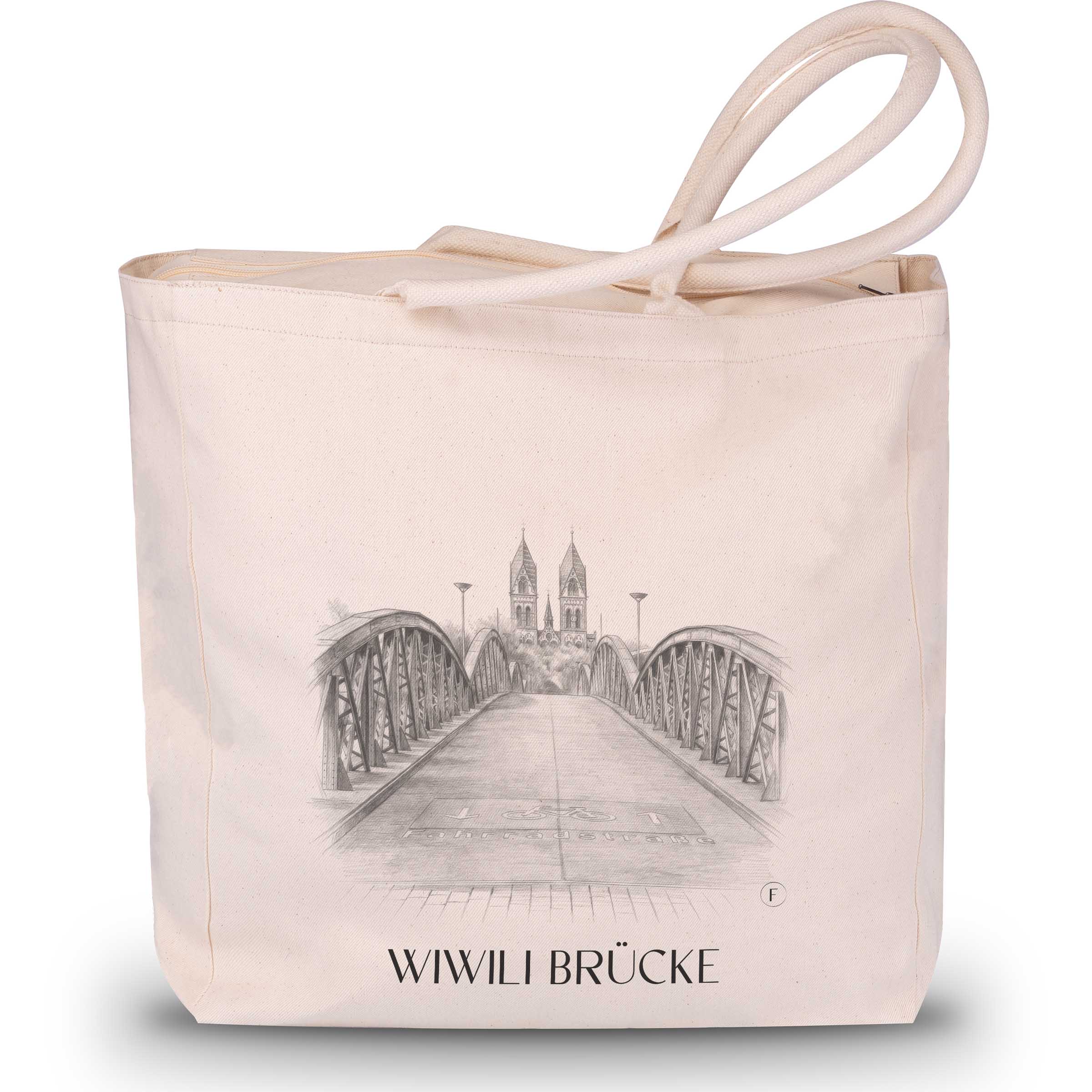 wiwili-brücke-freiburg-deutschland-einkaufstasche-bleistift-zeichnung-drawing