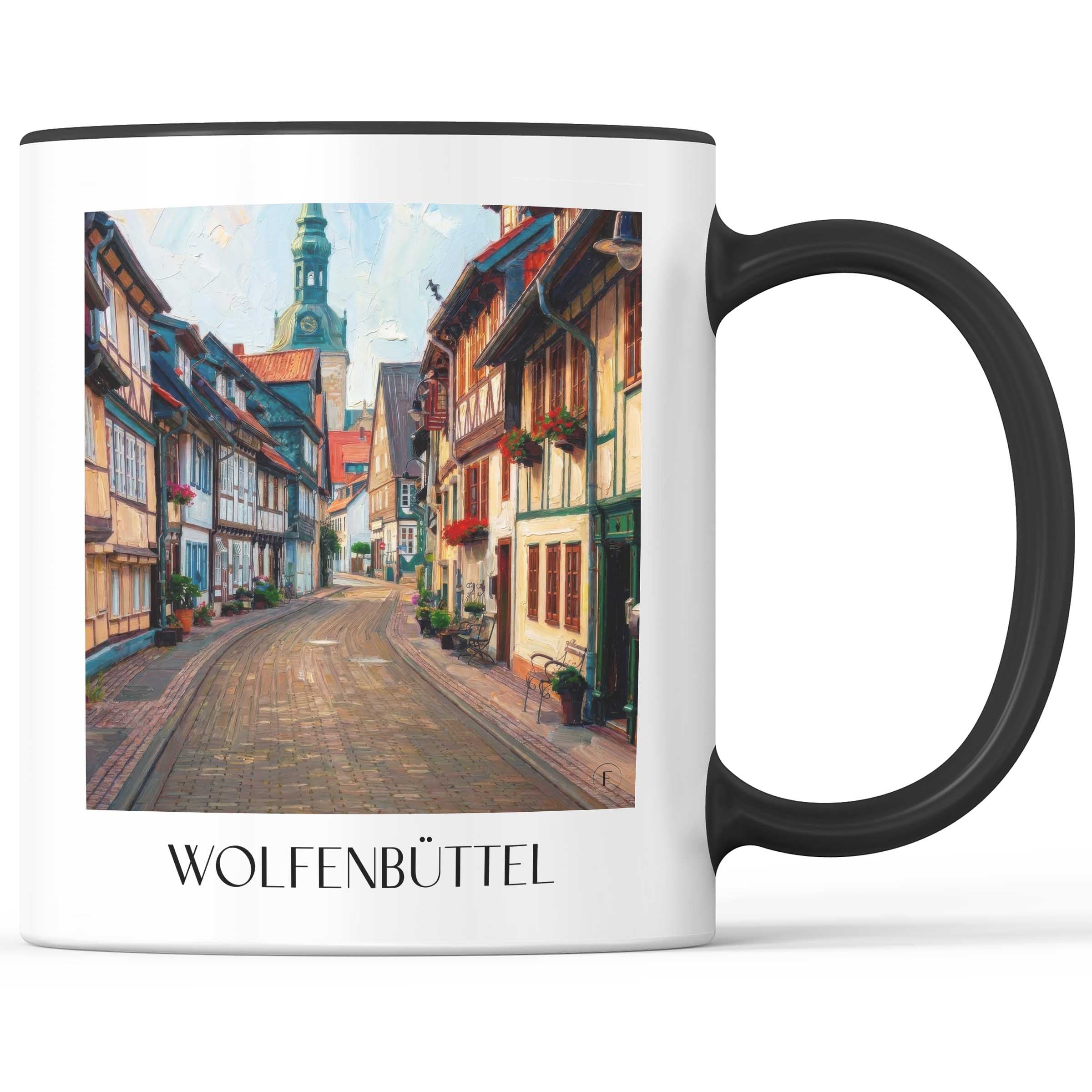 Wolfenbüttel Kaffeebecher - Niedersachsen - Deutschland Becher - Kaffeetasse im Ölgemälde Stil - favplace