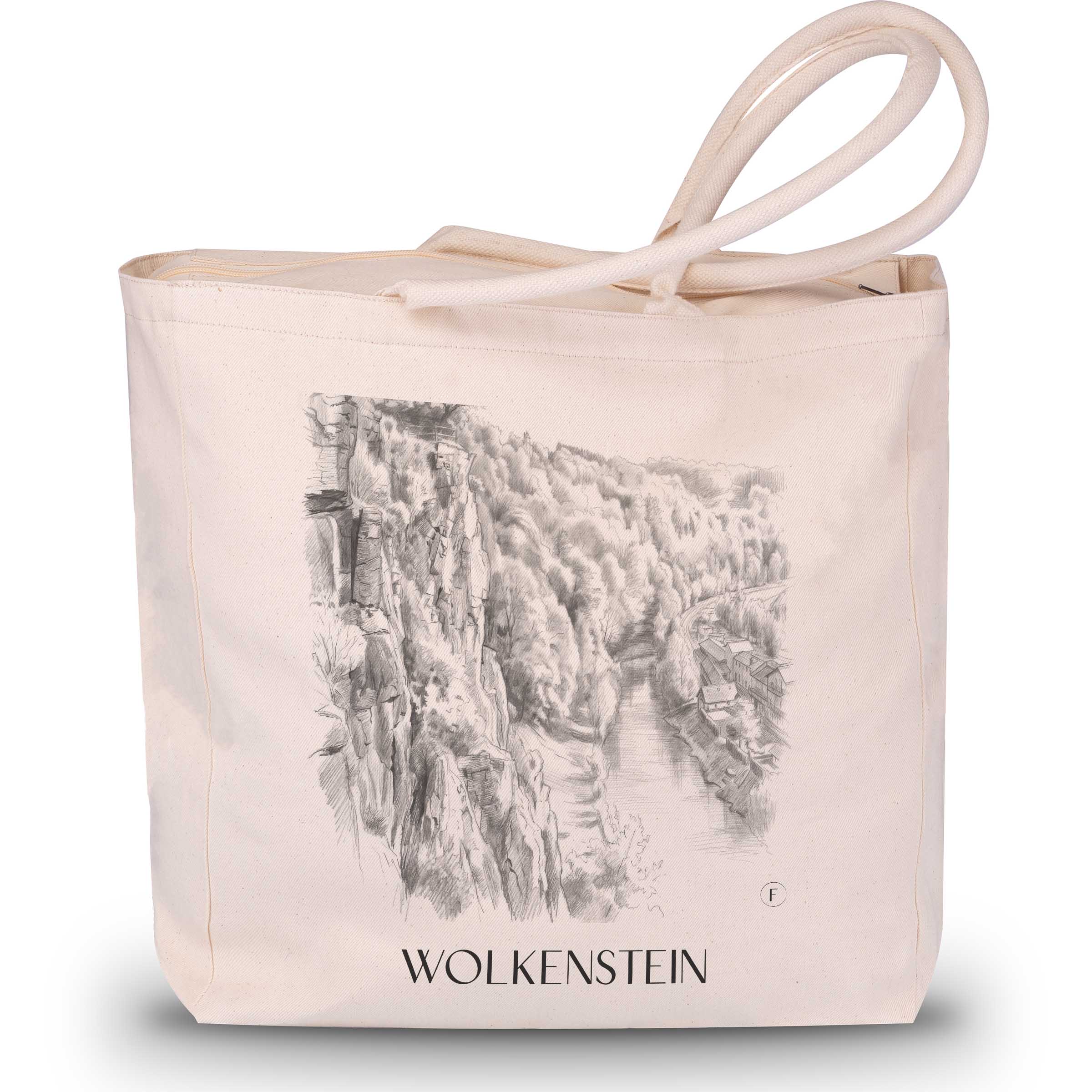 Wolkenstein Shopping Tasche - Erzgebirge - Deutschland Tote Bag - Einkaufstasche im Zeichnung Stil