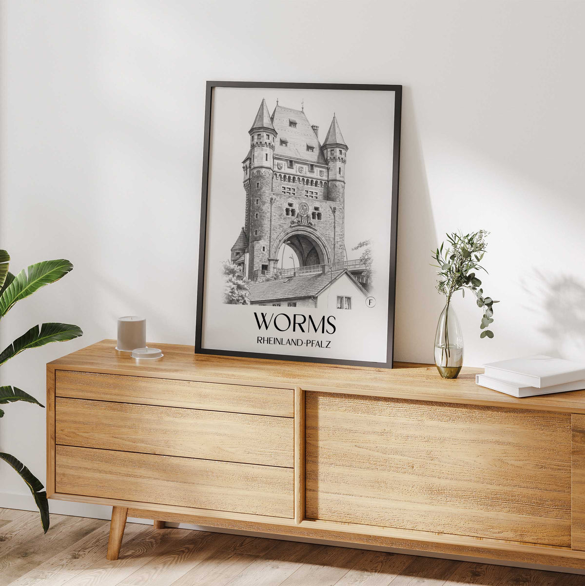 worms-rheinland-pfalz-deutschland-poster-bleistift-zeichnung-drawing