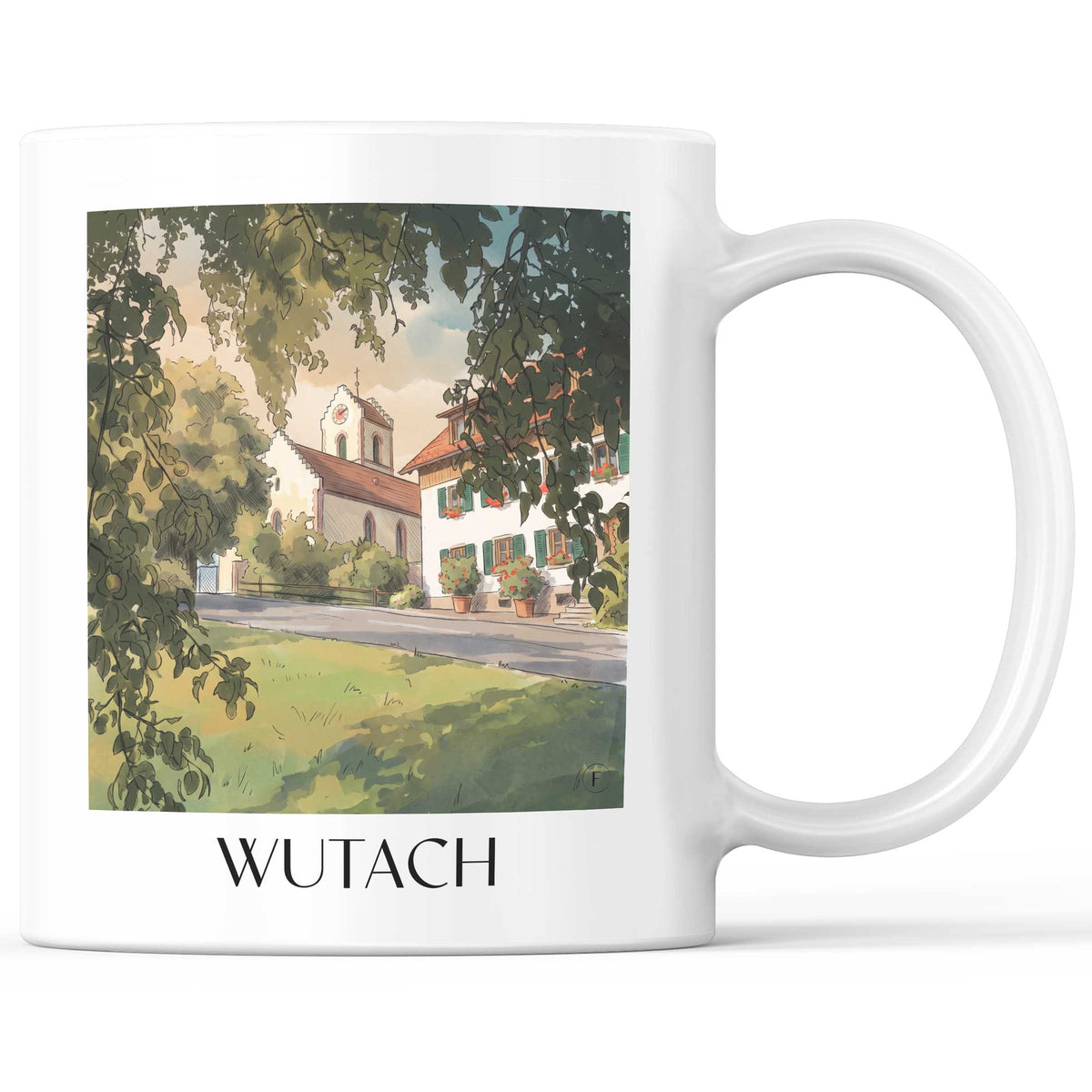 Wutach Kaffeebecher - Südschwarzwald - Deutschland Becher - Kaffeetasse im Aquarell Stil - favplace
