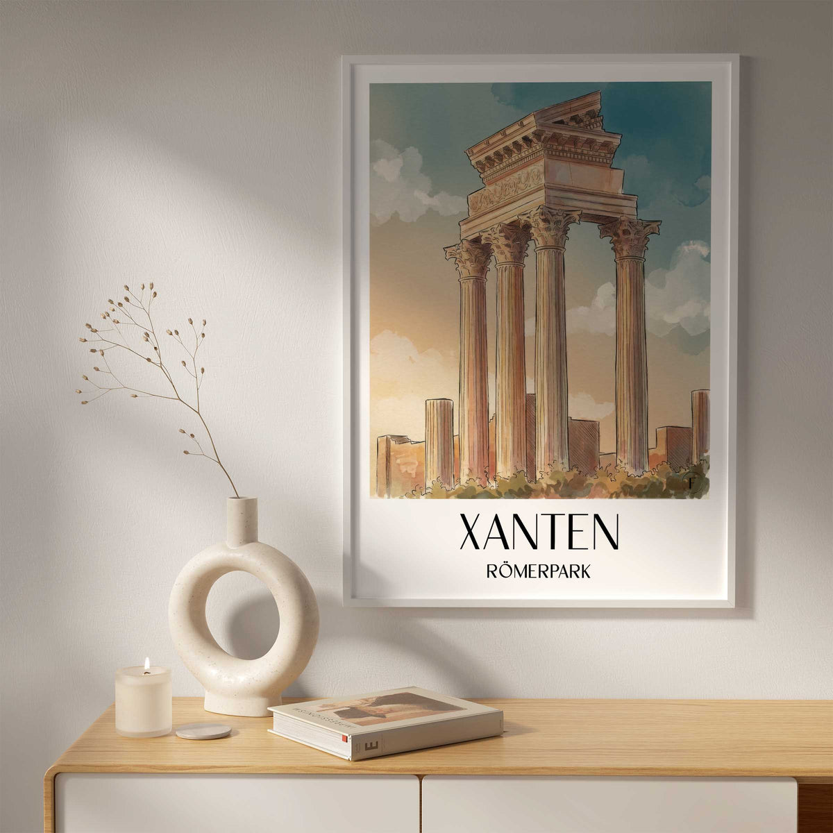xanten-römerpark--deutschland-poster-aquarell