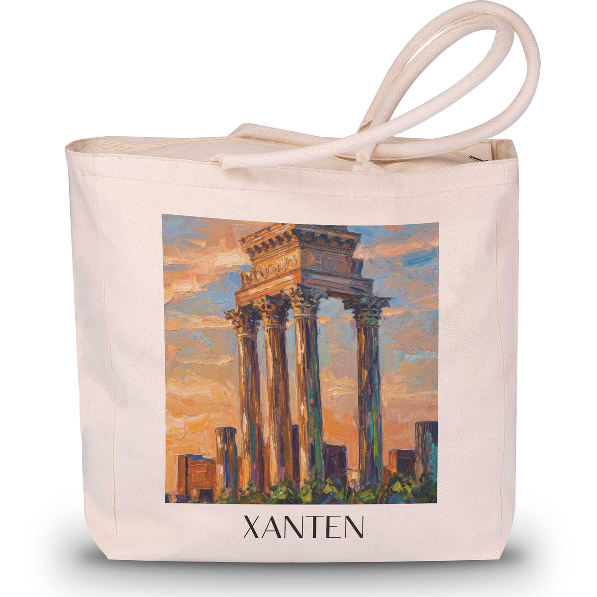 xanten-römerpark--deutschland-einkaufstasche-oil-painting-oelgemaelde
