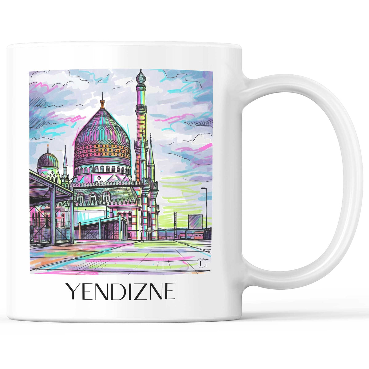 Yendizne Kaffeebecher - Dresden - Deutschland Becher - Kaffeetasse im Tag Graffiti Stil - favplace