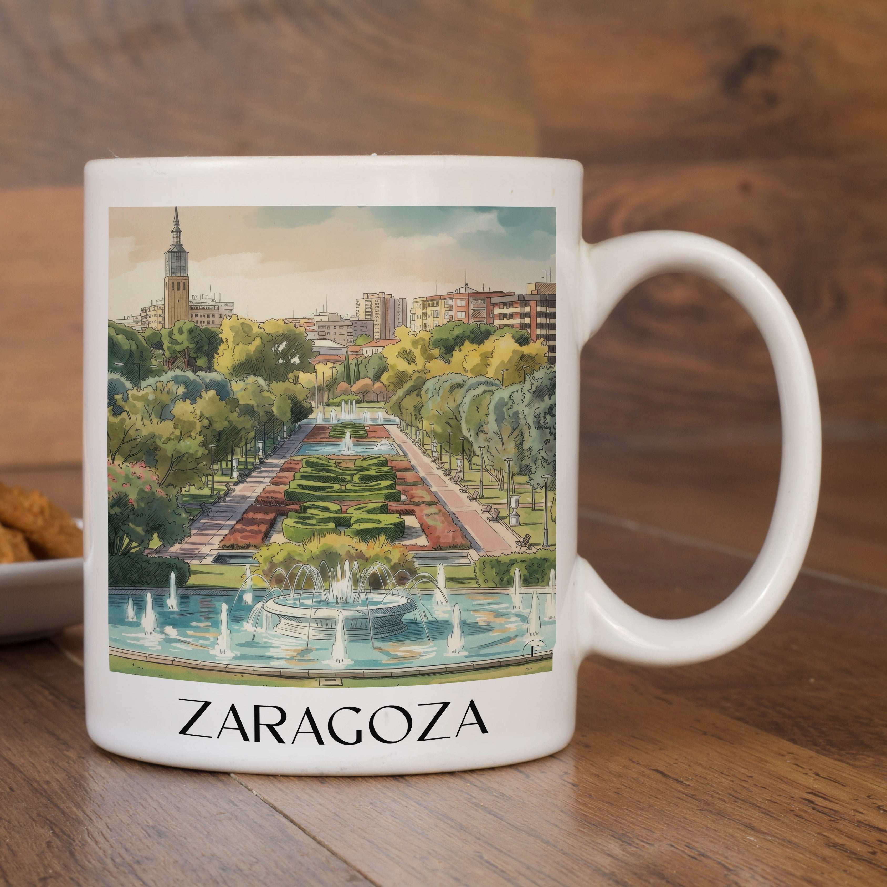zaragoza-spanien-spanien-kaffeebecher-aquarell