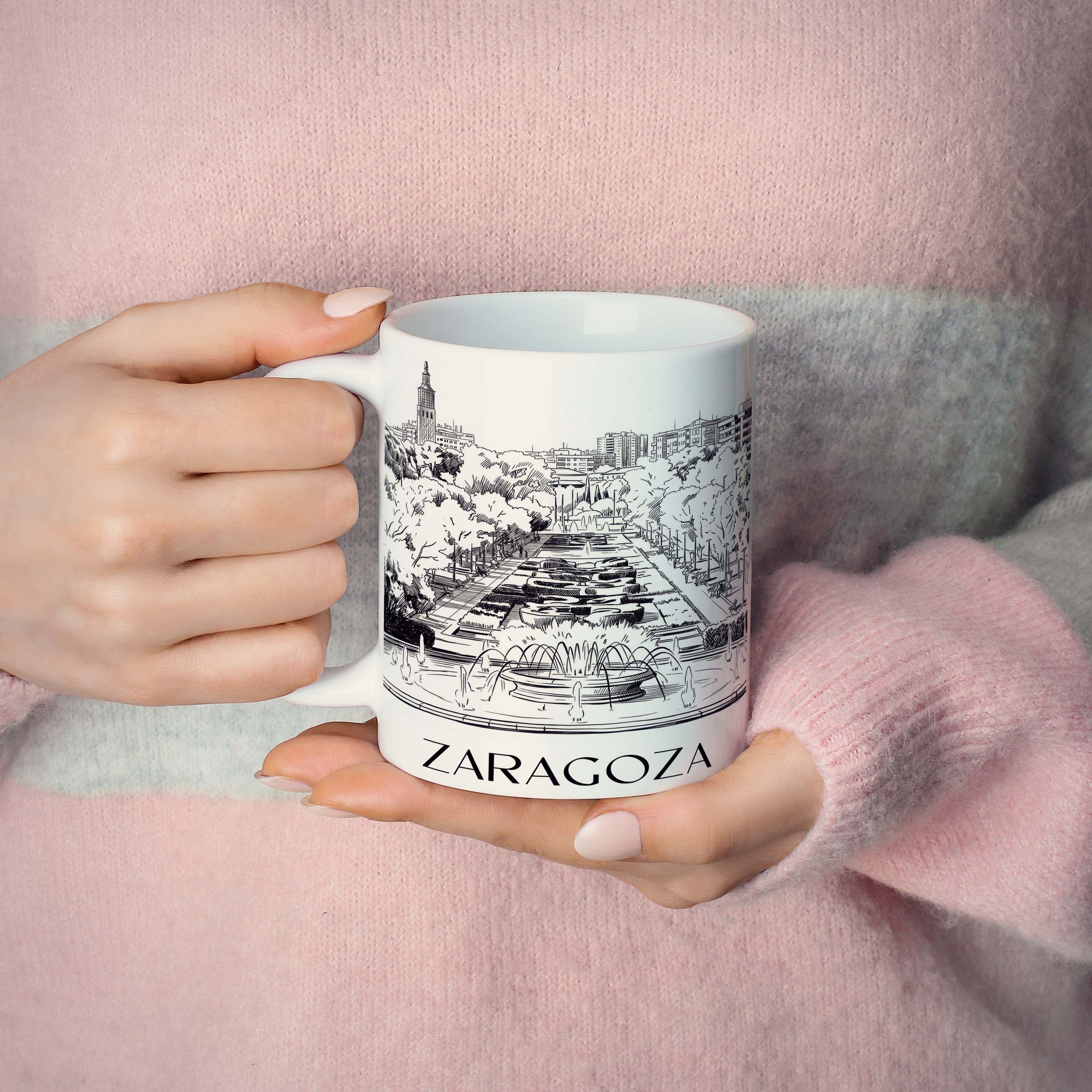 zaragoza-spanien-spanien-und-spanien-kaffeebecher-skizze