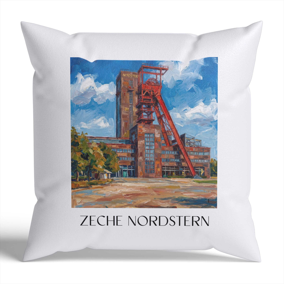 zeche-nordstern-gelsenkirchen-deutschland-kissenbezug-oil-painting-oelgemaelde