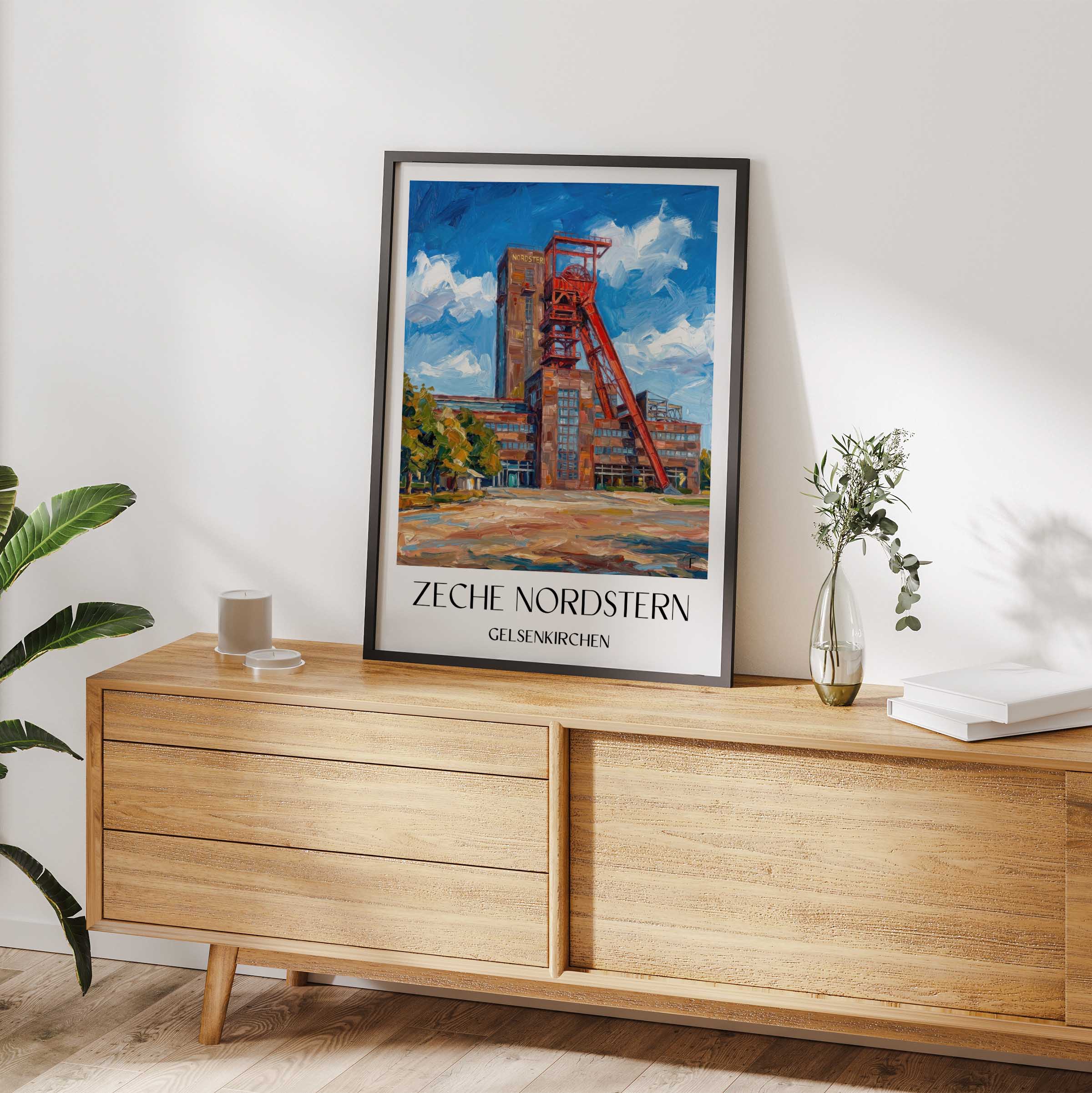 zeche-nordstern-gelsenkirchen-deutschland-poster-oil-painting-oelgemaelde