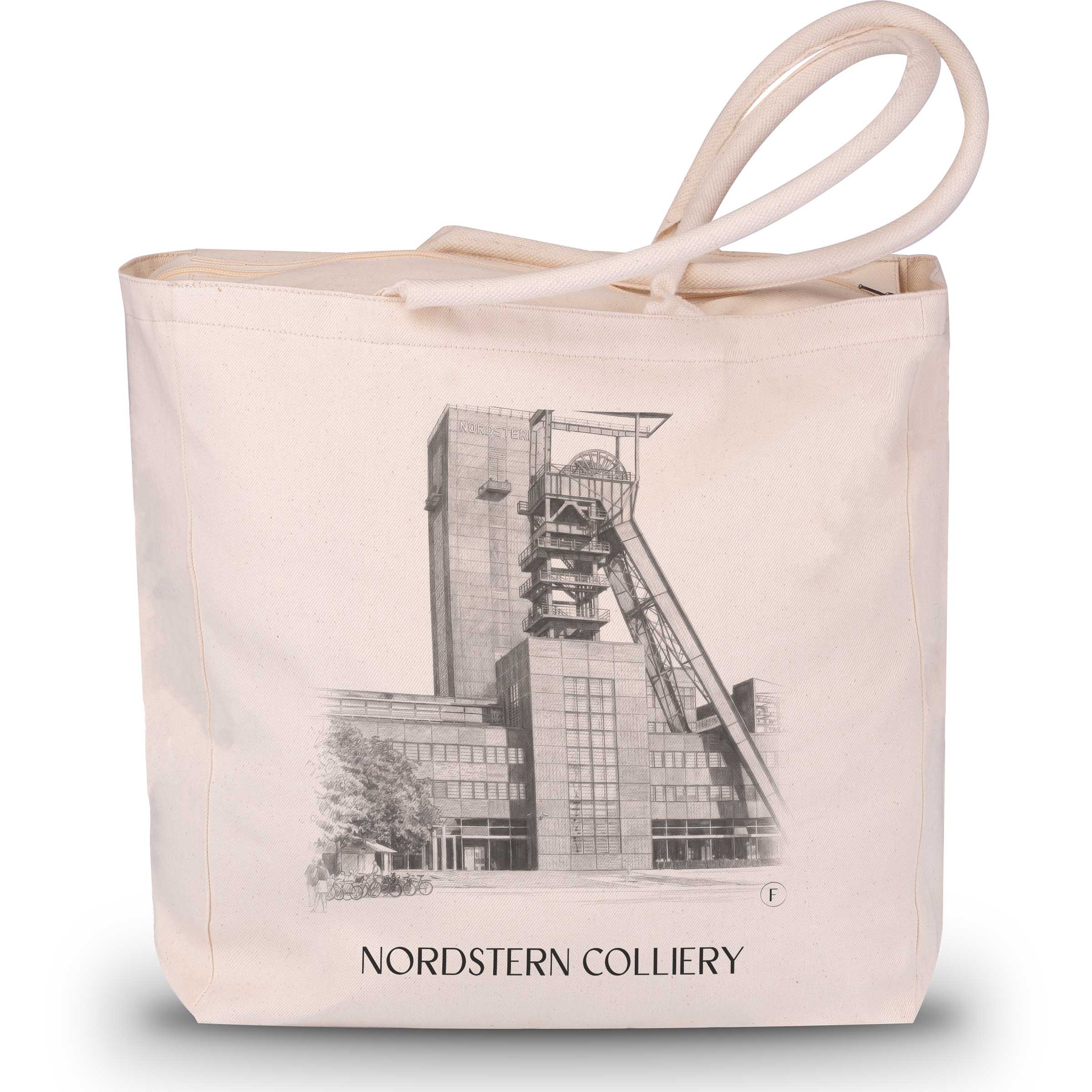 Zeche Nordstern Shopping Tasche - Gelsenkirchen - Deutschland Tote Bag - Einkaufstasche im Zeichnung Stil