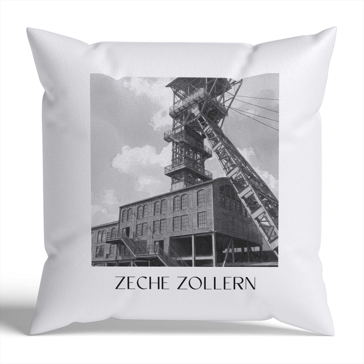 zeche-zollern-dortmund-deutschland-kissenbezug-aquarell-schwarz-weiss