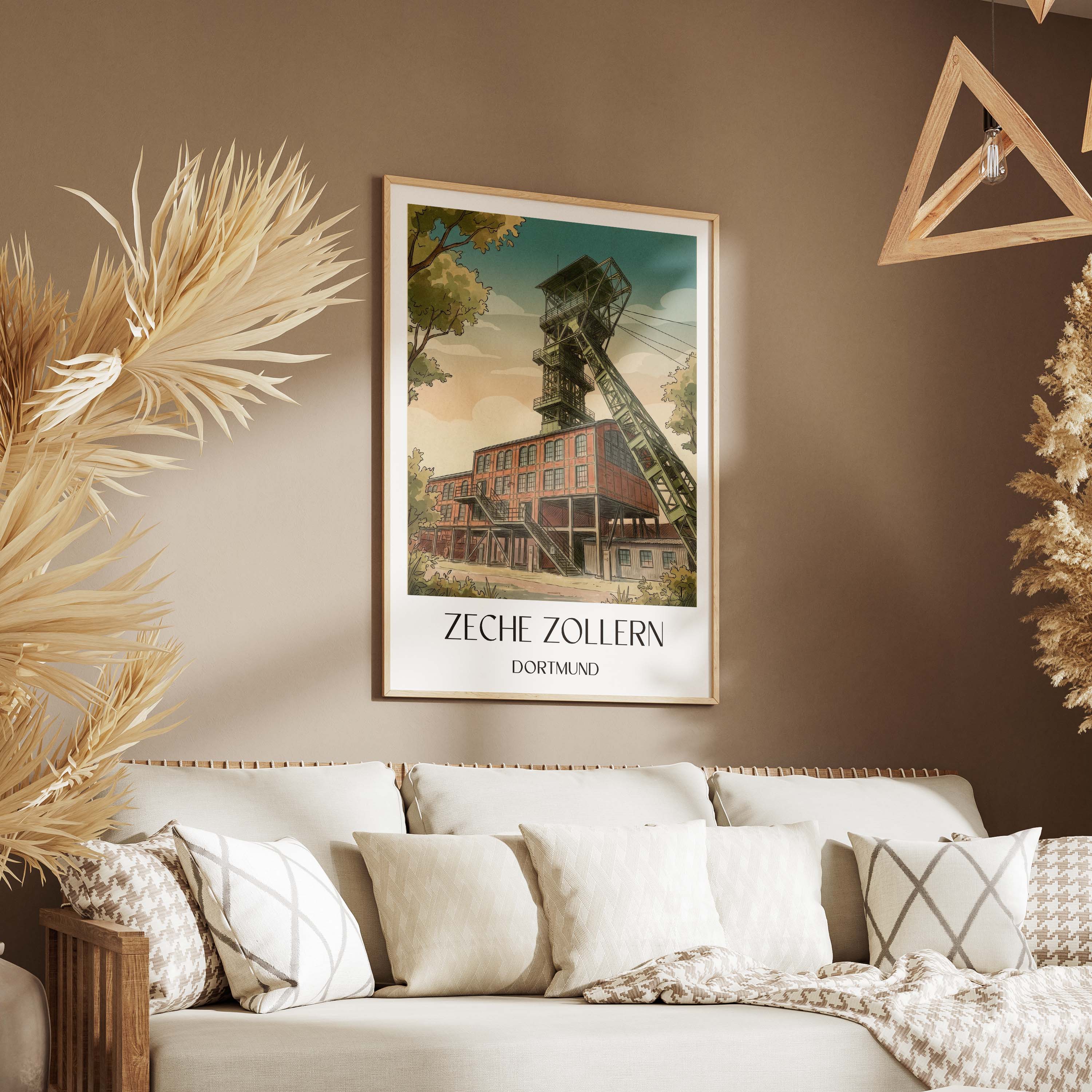 zeche-zollern-dortmund-deutschland-poster-aquarell
