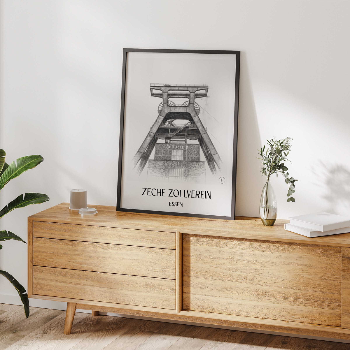 zeche-zollverein-essen-deutschland-poster-bleistift-zeichnung-drawing