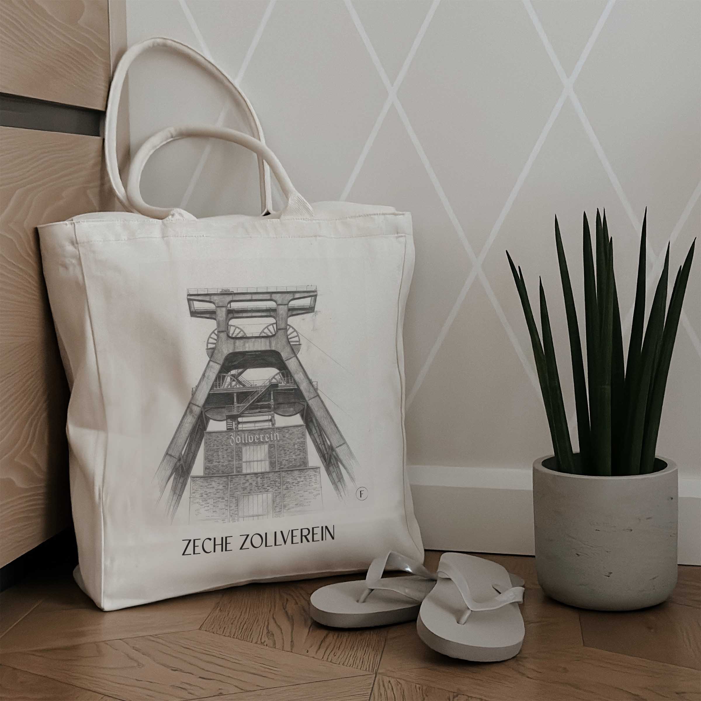 zeche-zollverein-essen-deutschland-einkaufstasche-bleistift-zeichnung-drawing