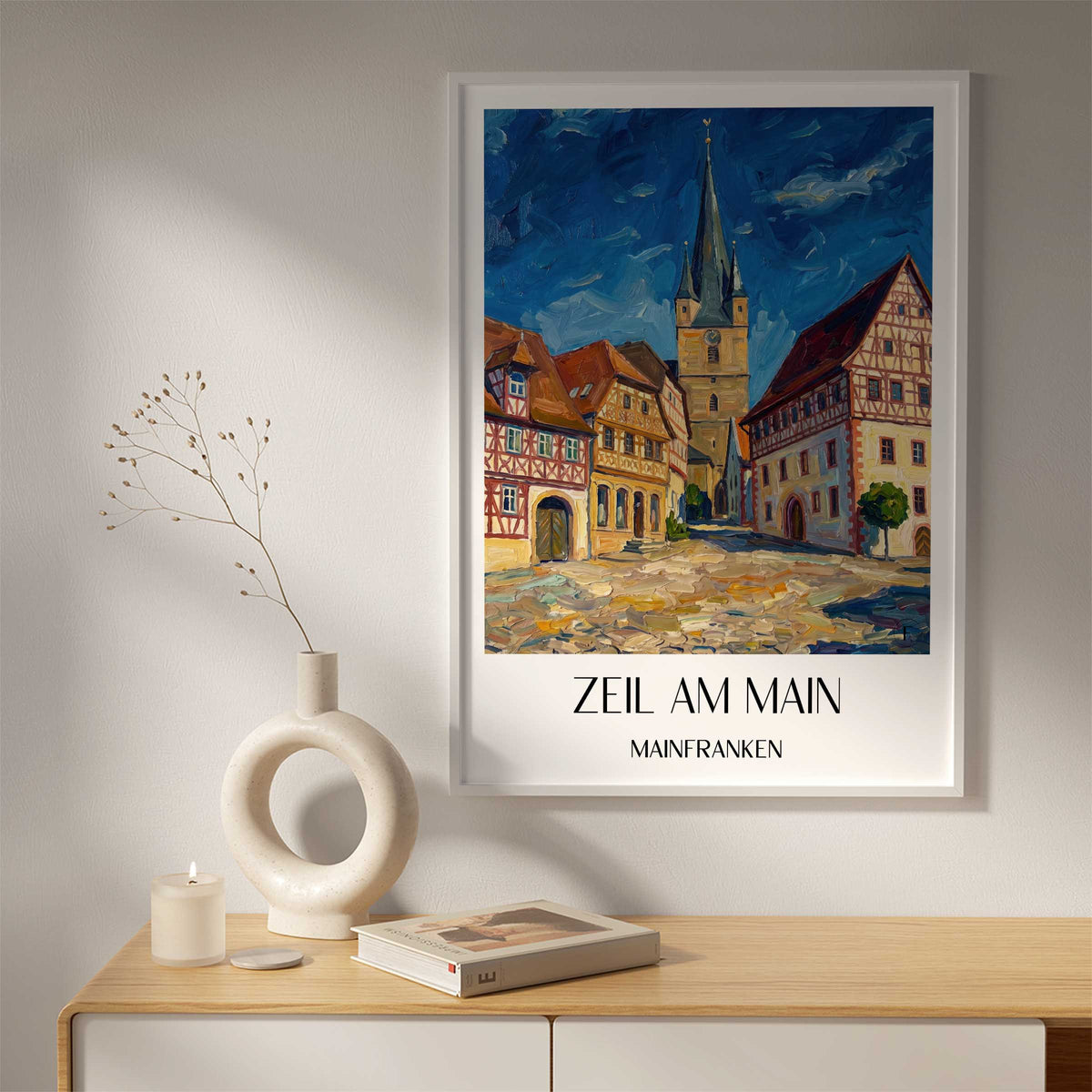 zeil-am-main-mainfranken-deutschland-poster-oil-painting-oelgemaelde