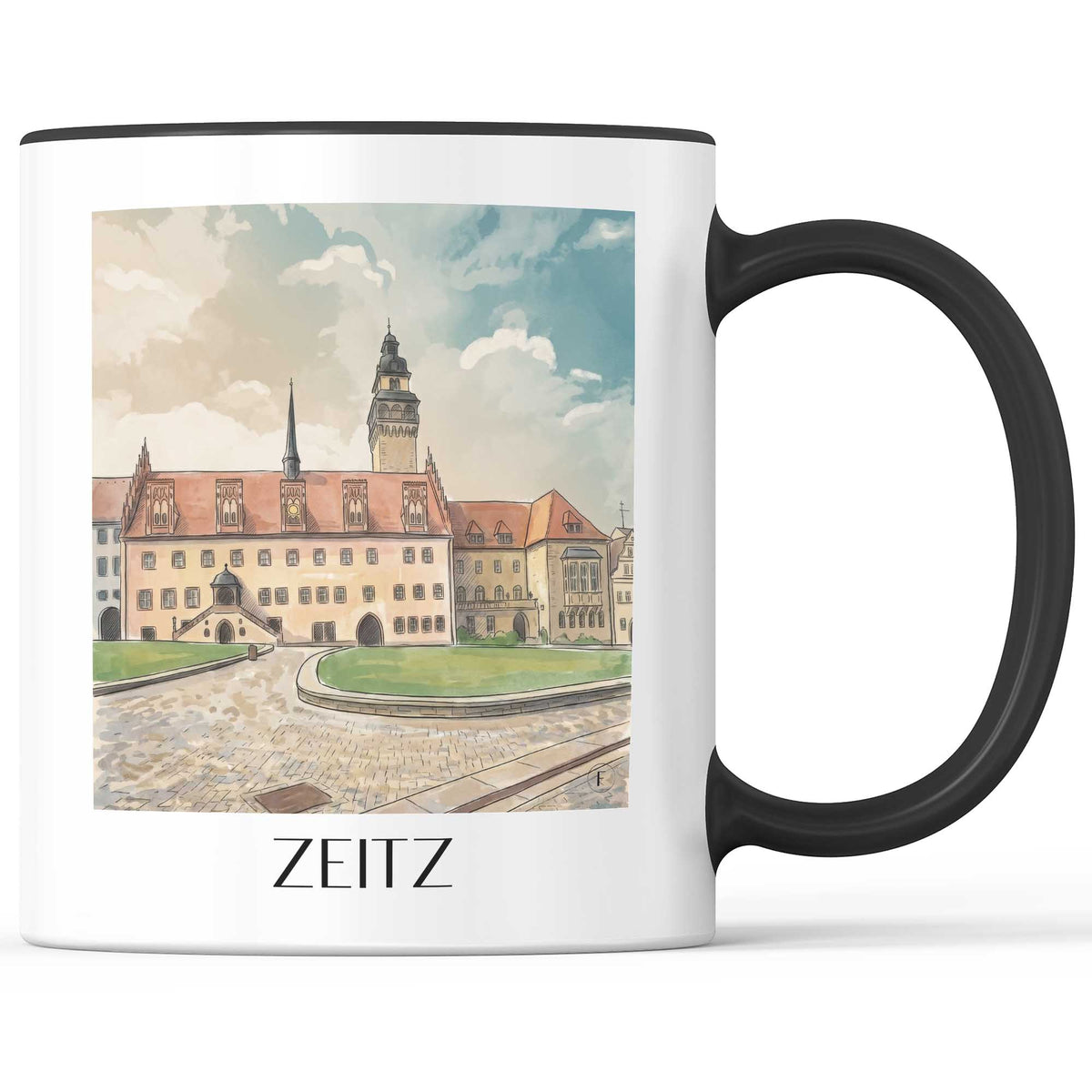 zeitz-burgenland-deutschland-kaffeebecher-aquarell