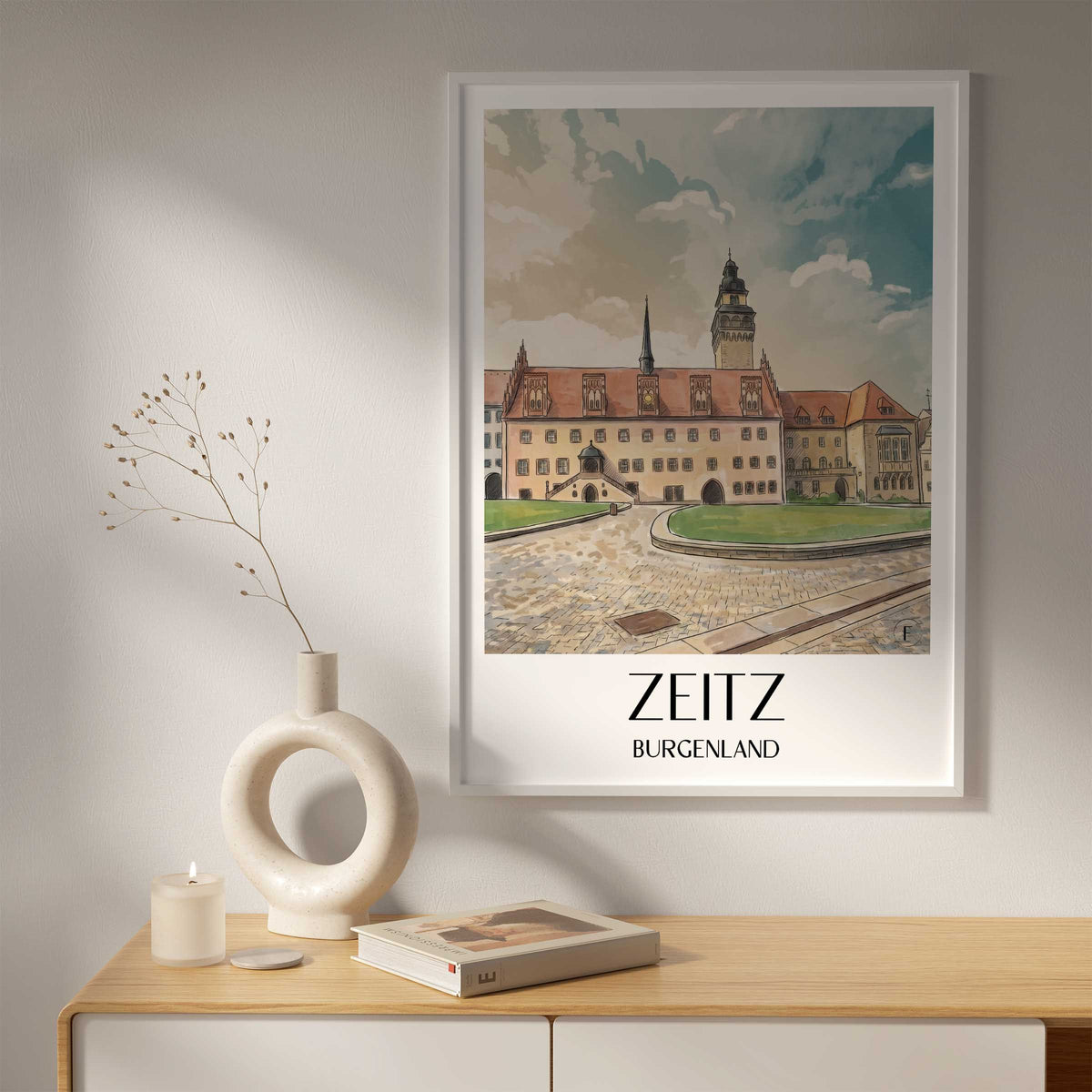 zeitz-burgenland-deutschland-poster-aquarell