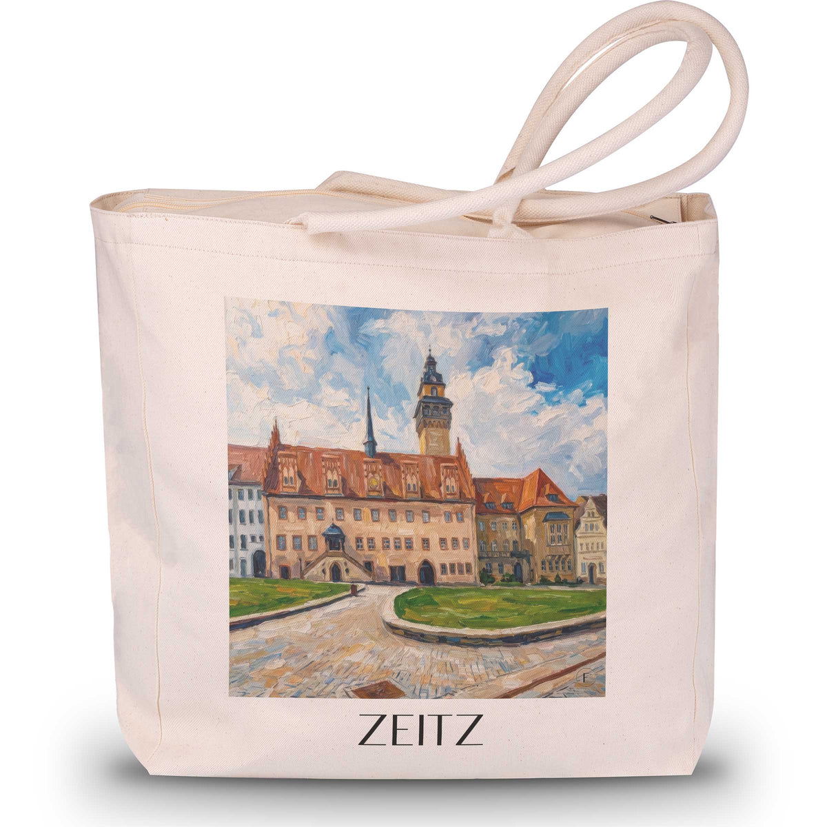 zeitz-burgenland-deutschland-einkaufstasche-oil-painting-oelgemaelde