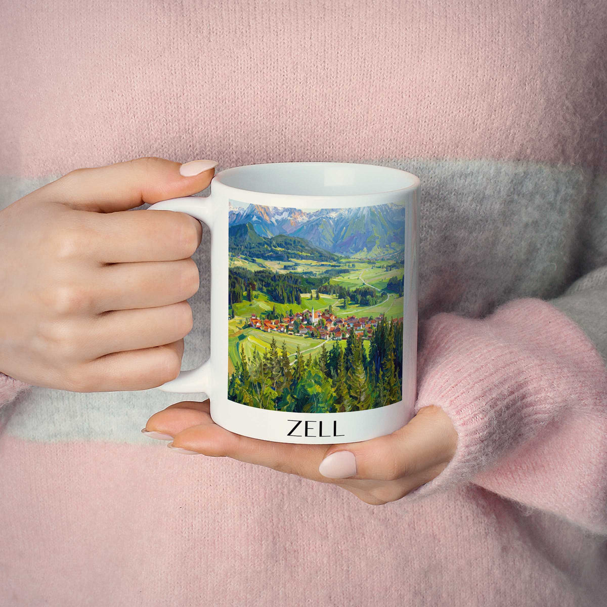 zell-ostallgäu-deutschland-kaffeebecher-oil-painting-oelgemaelde