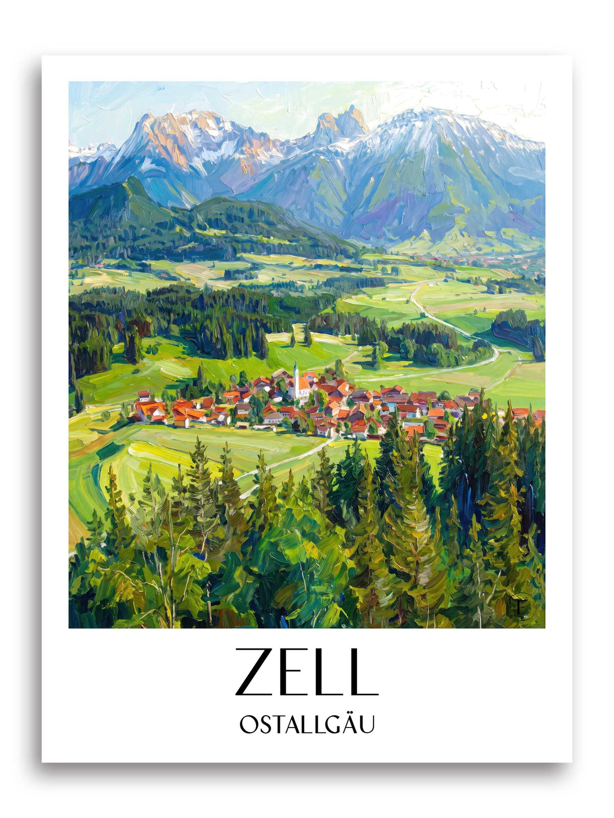 zell-ostallgäu-deutschland-poster-oil-painting-oelgemaelde