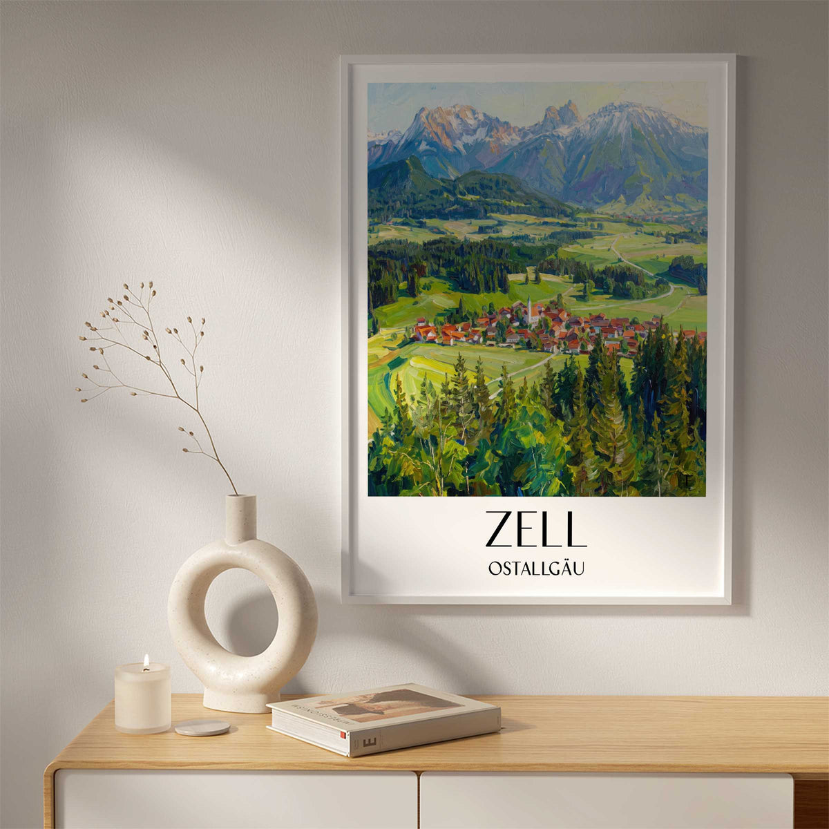 zell-ostallgäu-deutschland-poster-oil-painting-oelgemaelde