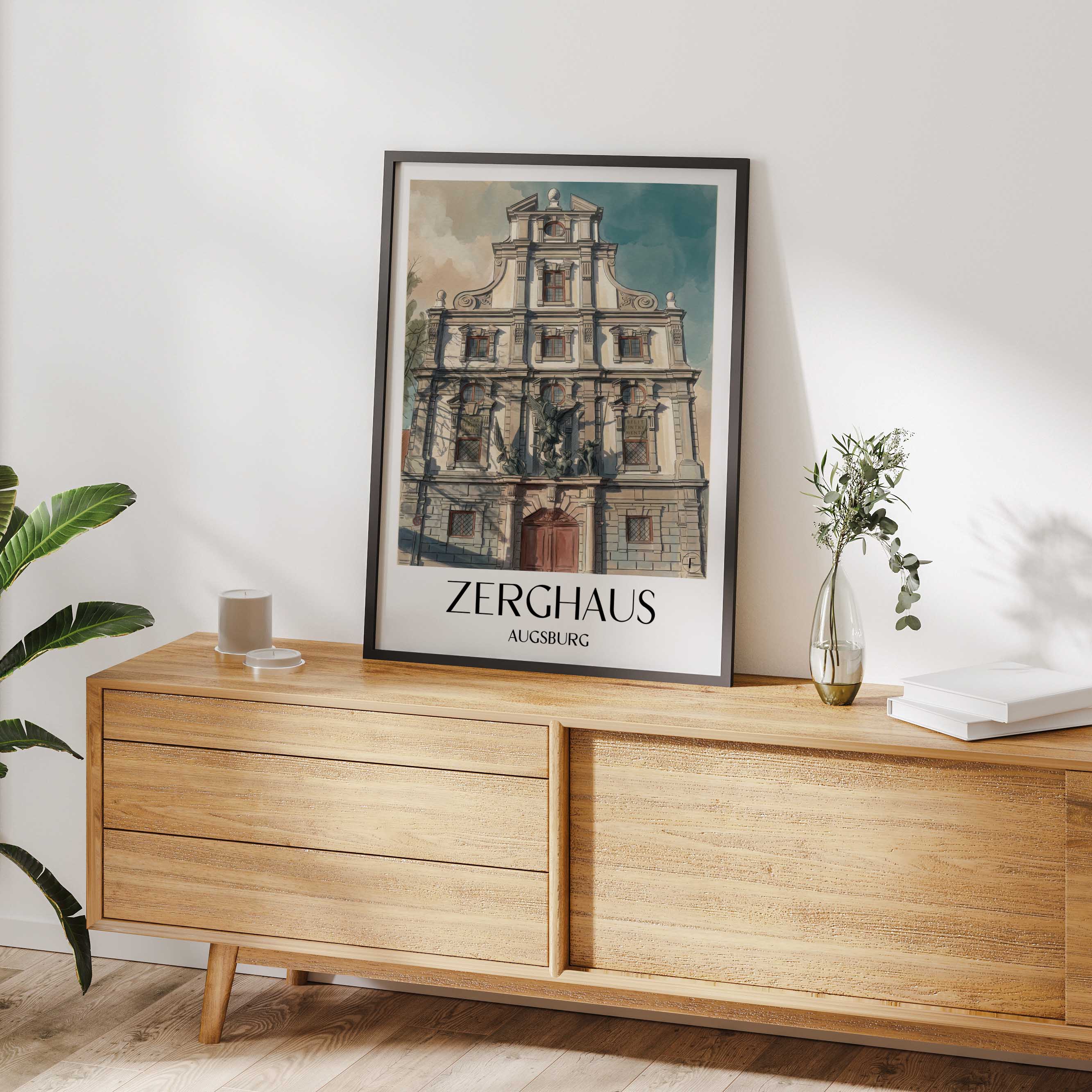zerghaus-augsburg-deutschland-poster-aquarell