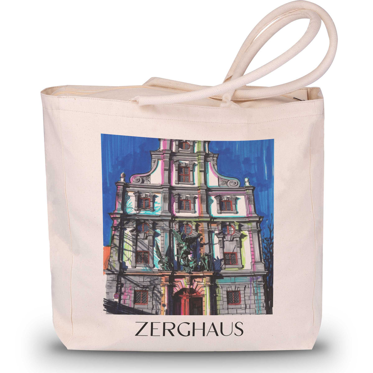 Zerghaus Shopping Tasche - Augsburg - Deutschland Tote Bag - Einkaufstasche im Tag Graffiti Stil - favplace