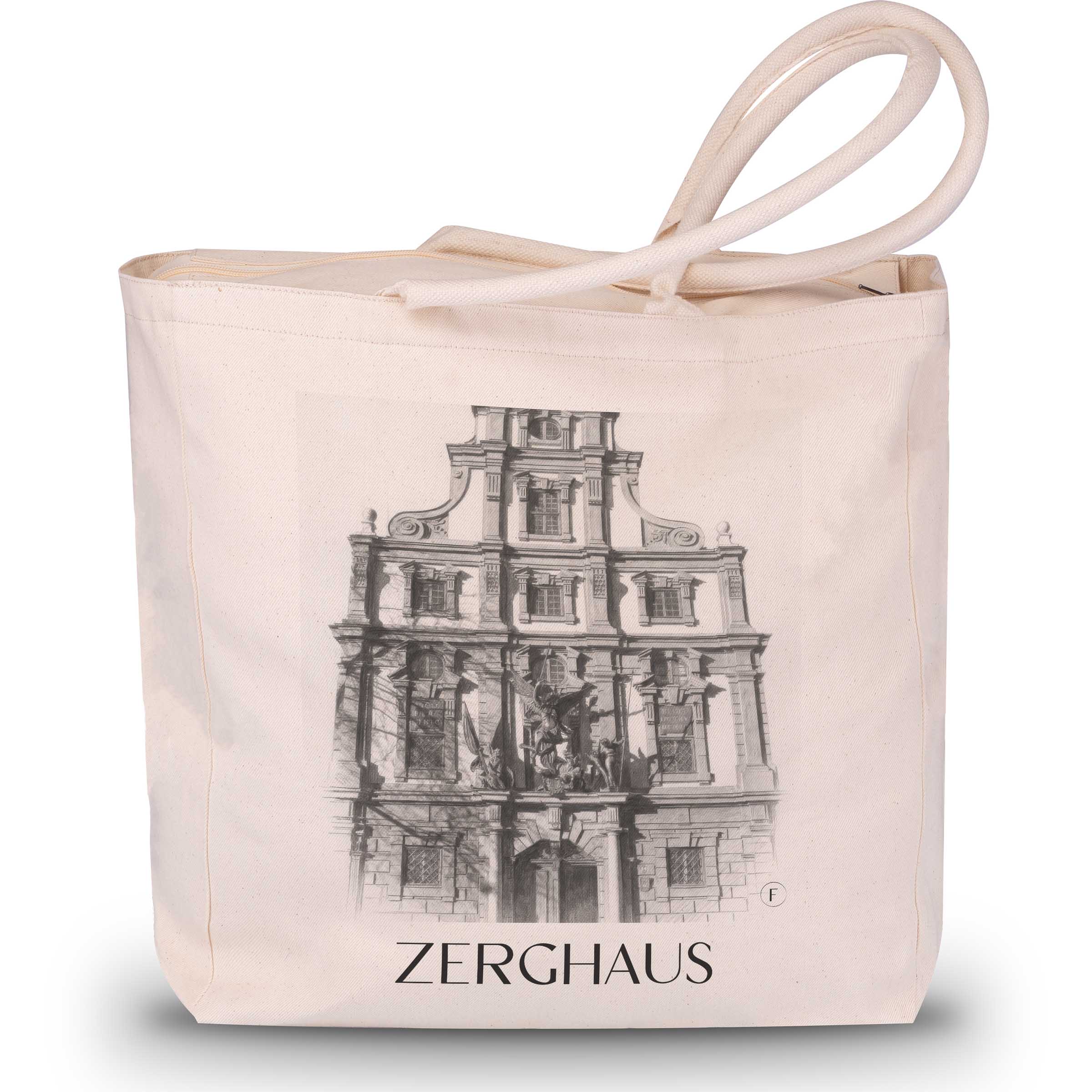 Zerghaus Shopping Tasche - Augsburg - Deutschland Tote Bag - Einkaufstasche im Zeichnung Stil
