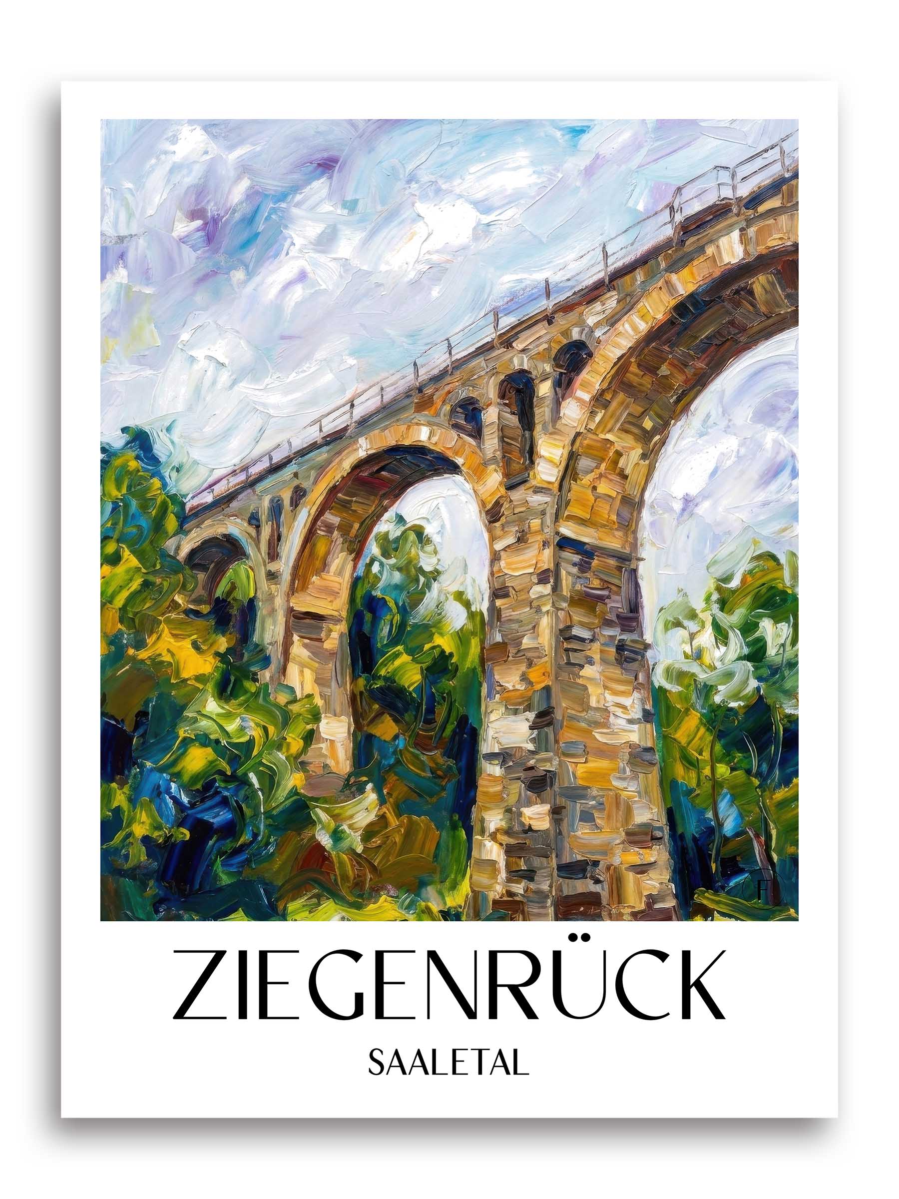 ziegenrück-saaletal-deutschland-poster-oil-painting-oelgemaelde