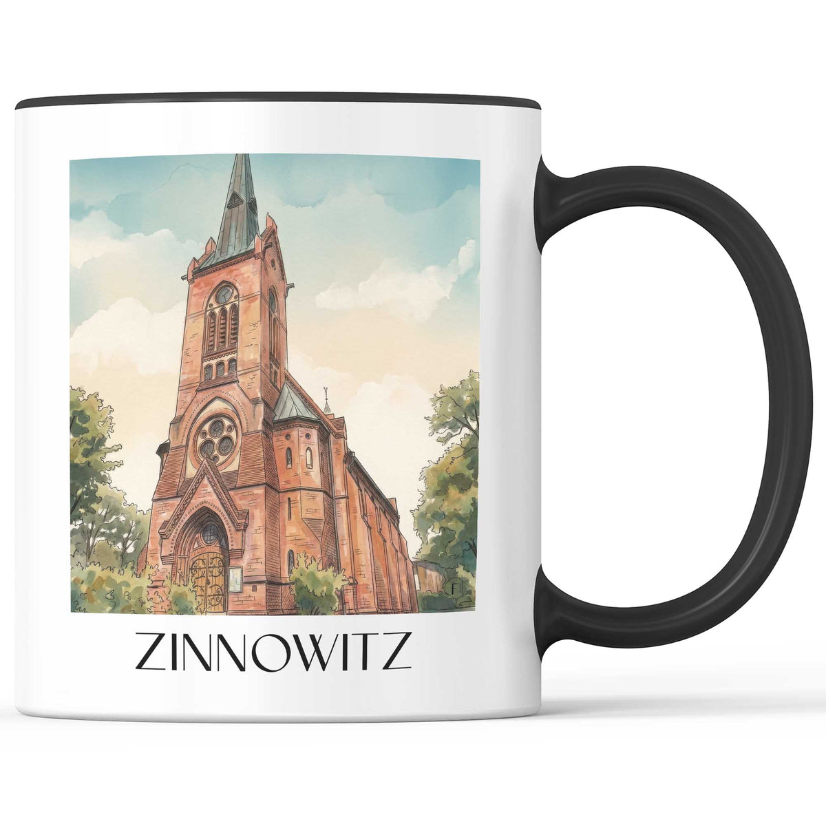 Zinnowitz Kaffeebecher - Mecklenburg-Vorpommern - Deutschland Becher - Kaffeetasse im Aquarell Stil - favplace