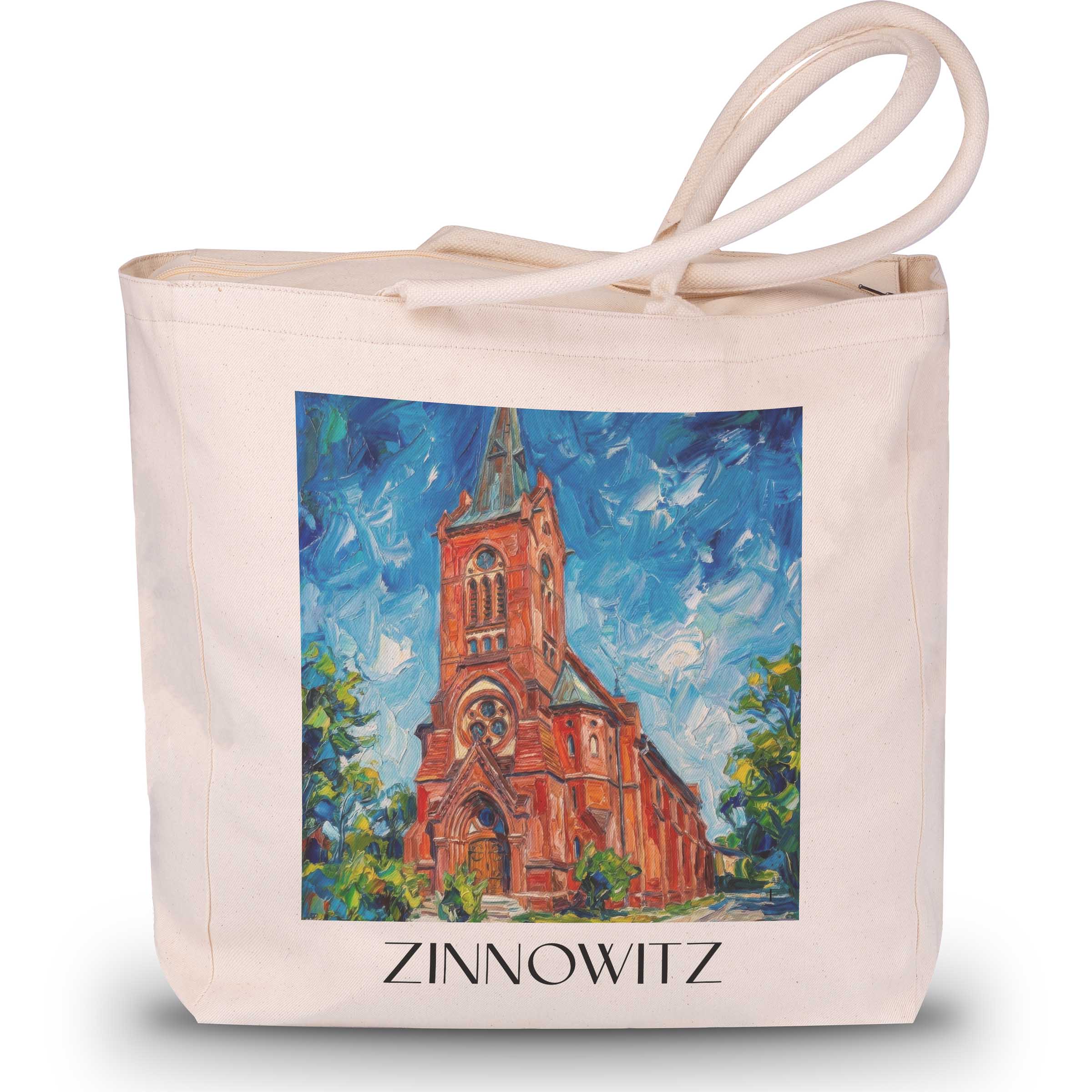 Zinnowitz Shopping Tasche - Mecklenburg-Vorpommern - Deutschland Tote Bag - Einkaufstasche im Ölgemälde Stil - favplace
