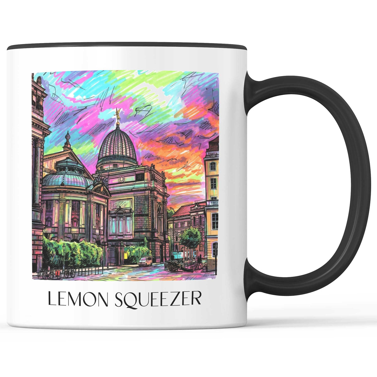 Zitronenpresse Kaffeebecher - Dresden - Deutschland Becher - Kaffeetasse im Tag Graffiti Stil - favplace