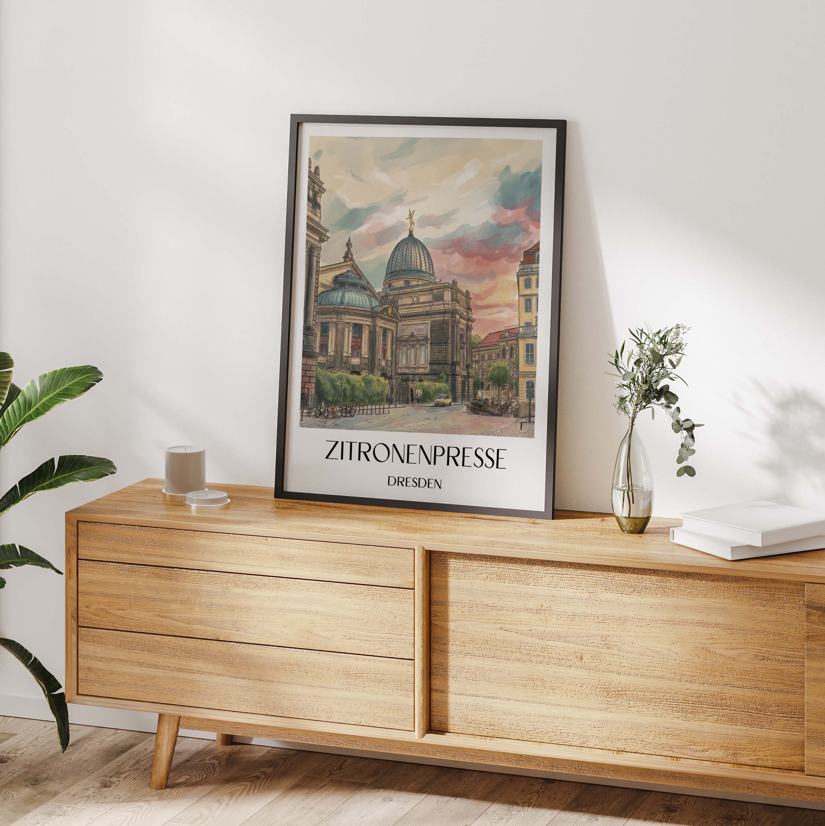 zitronenpresse-dresden-deutschland-poster-aquarell