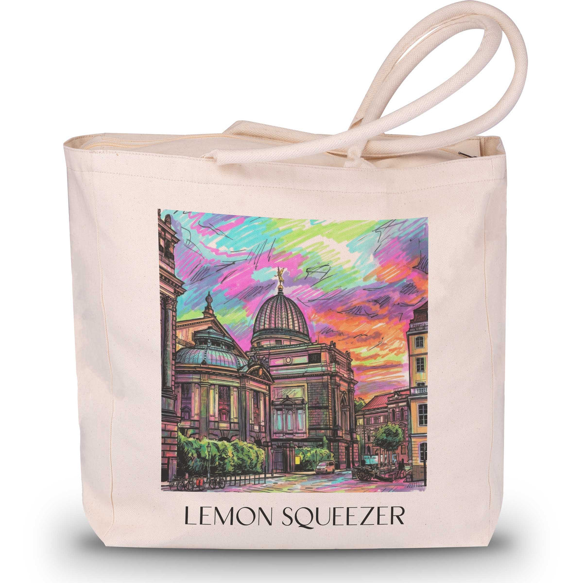 Zitronenpresse Shopping Tasche - Dresden - Deutschland Tote Bag - Einkaufstasche im Tag Graffiti Stil - favplace