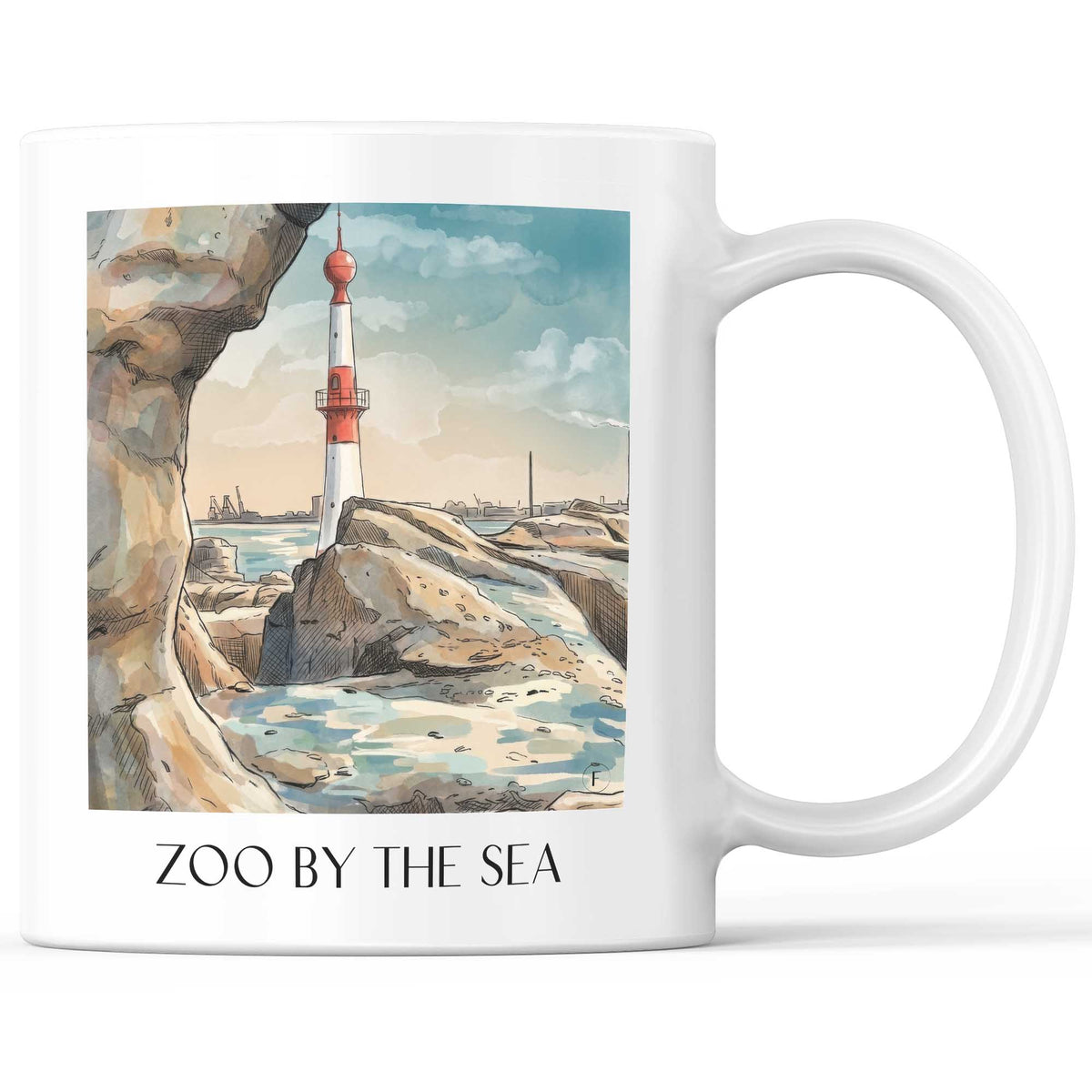 Zoo am Meer Kaffeebecher - Bremerhaven - Deutschland Becher - Kaffeetasse im Aquarell Stil - favplace
