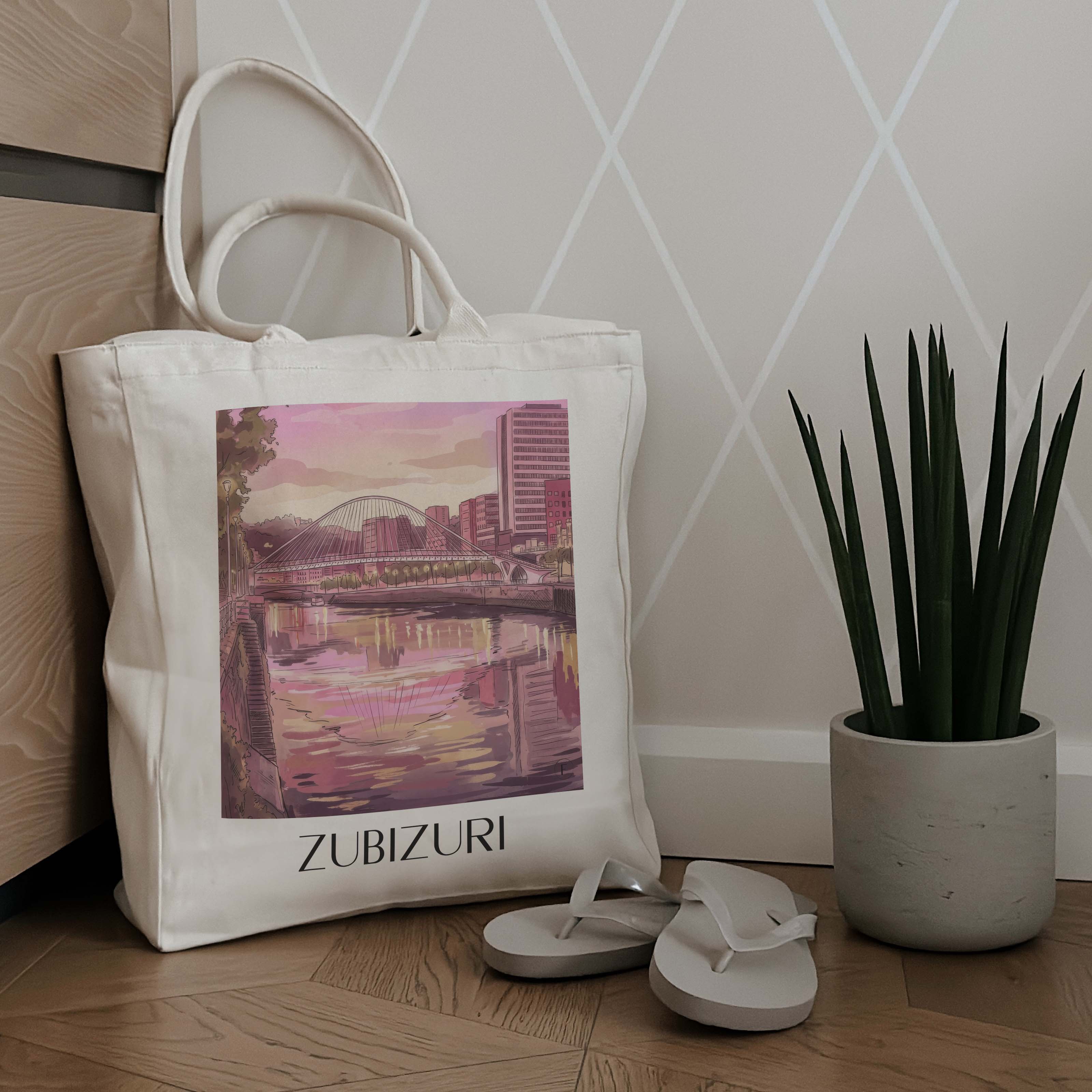 zubizuri-bilbao-spanien-einkaufstasche-aquarell-pink-rosa