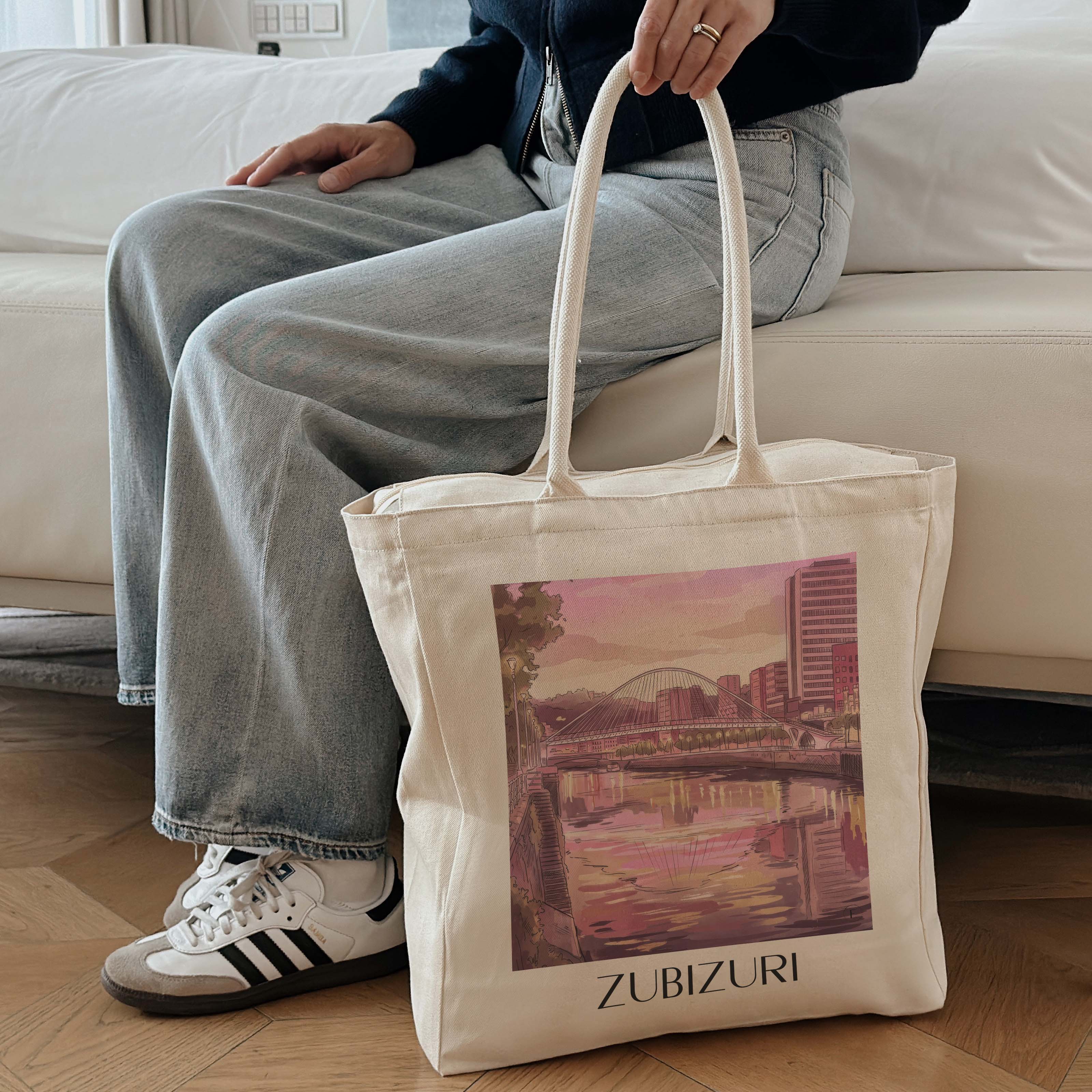 zubizuri-bilbao-spanien-einkaufstasche-aquarell-pink-rosa