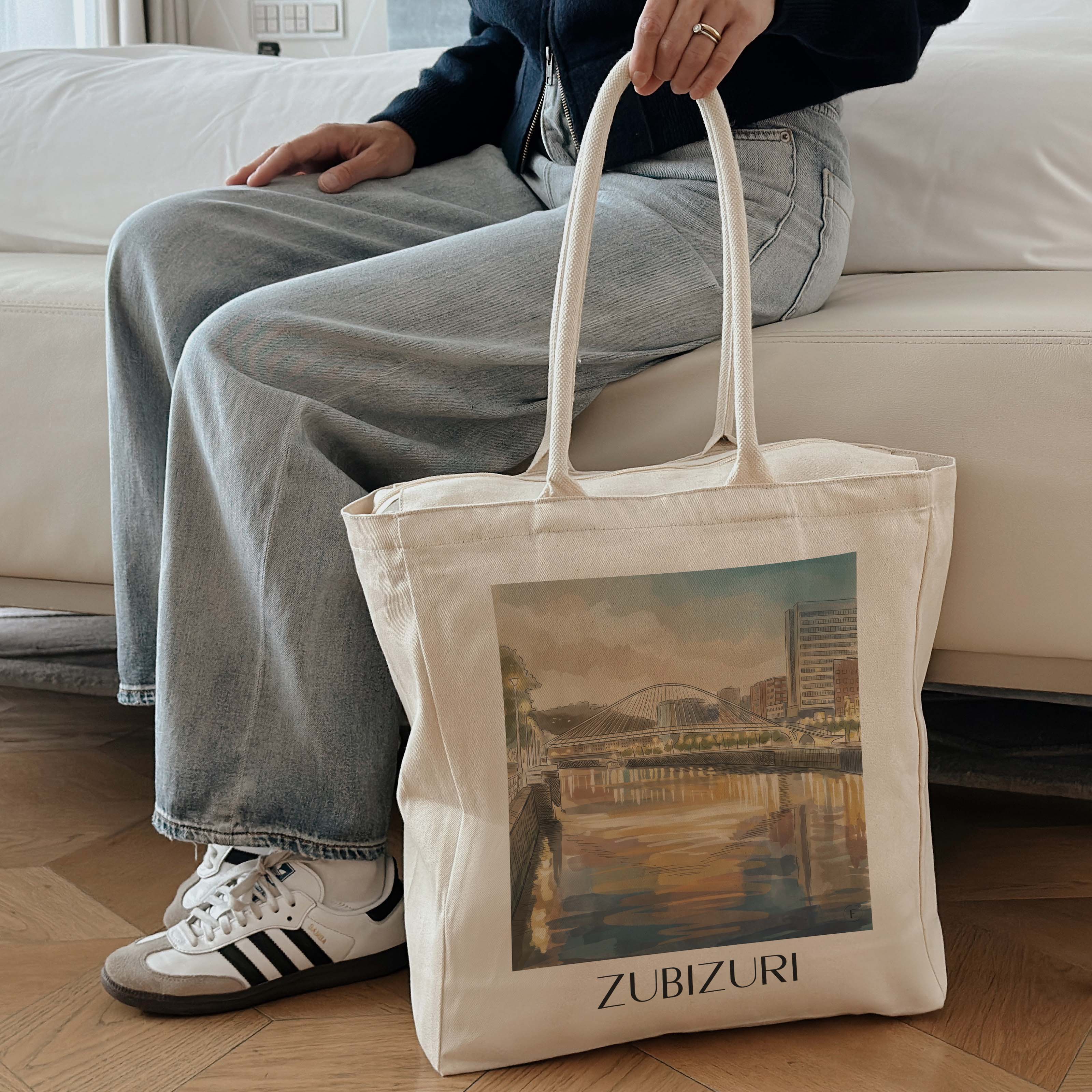 zubizuri-bilbao-spanien-einkaufstasche-aquarell