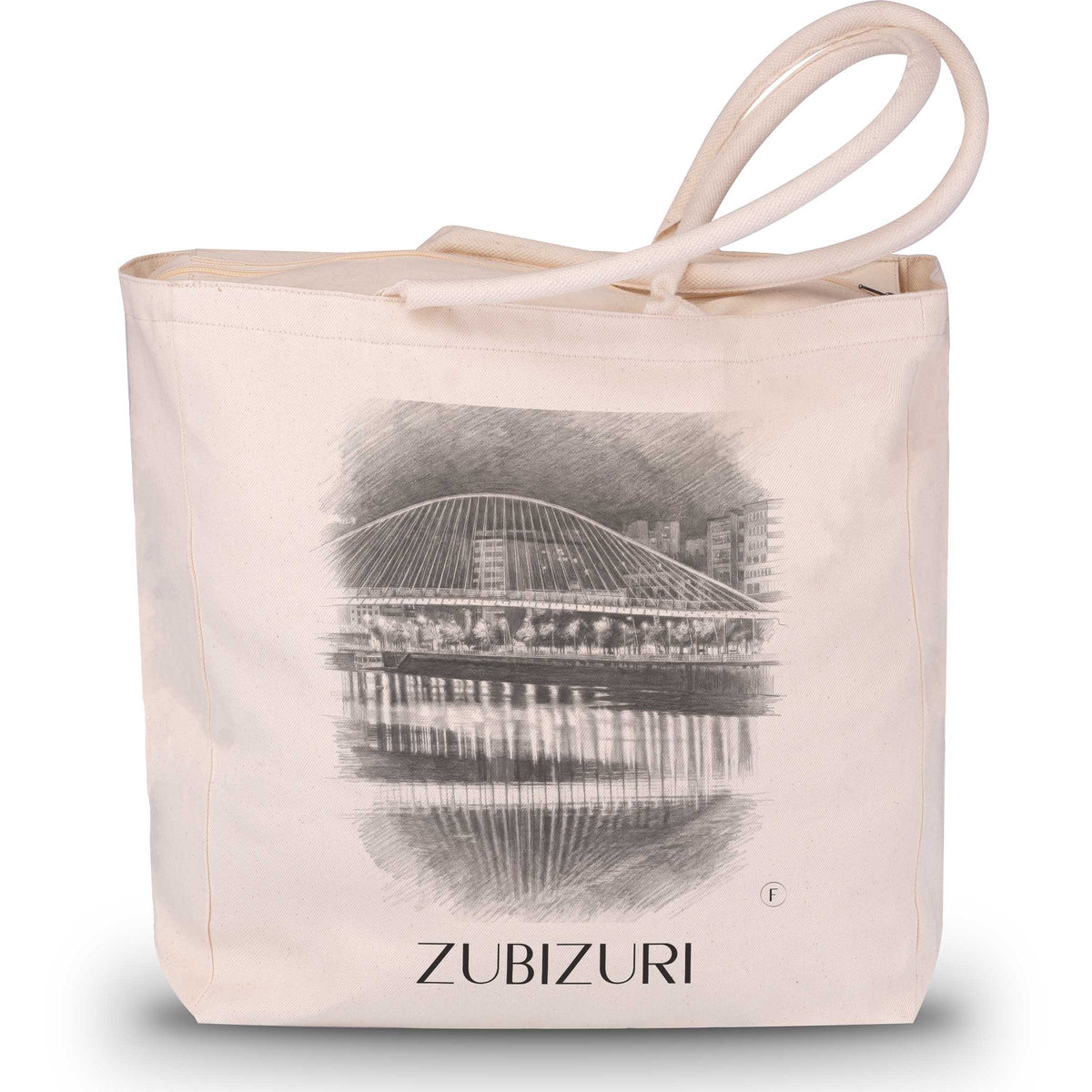 Zubizuri Shopping Tasche - Bilbao - Spanien Tote Bag - Einkaufstasche im Zeichnung Stil - favplace