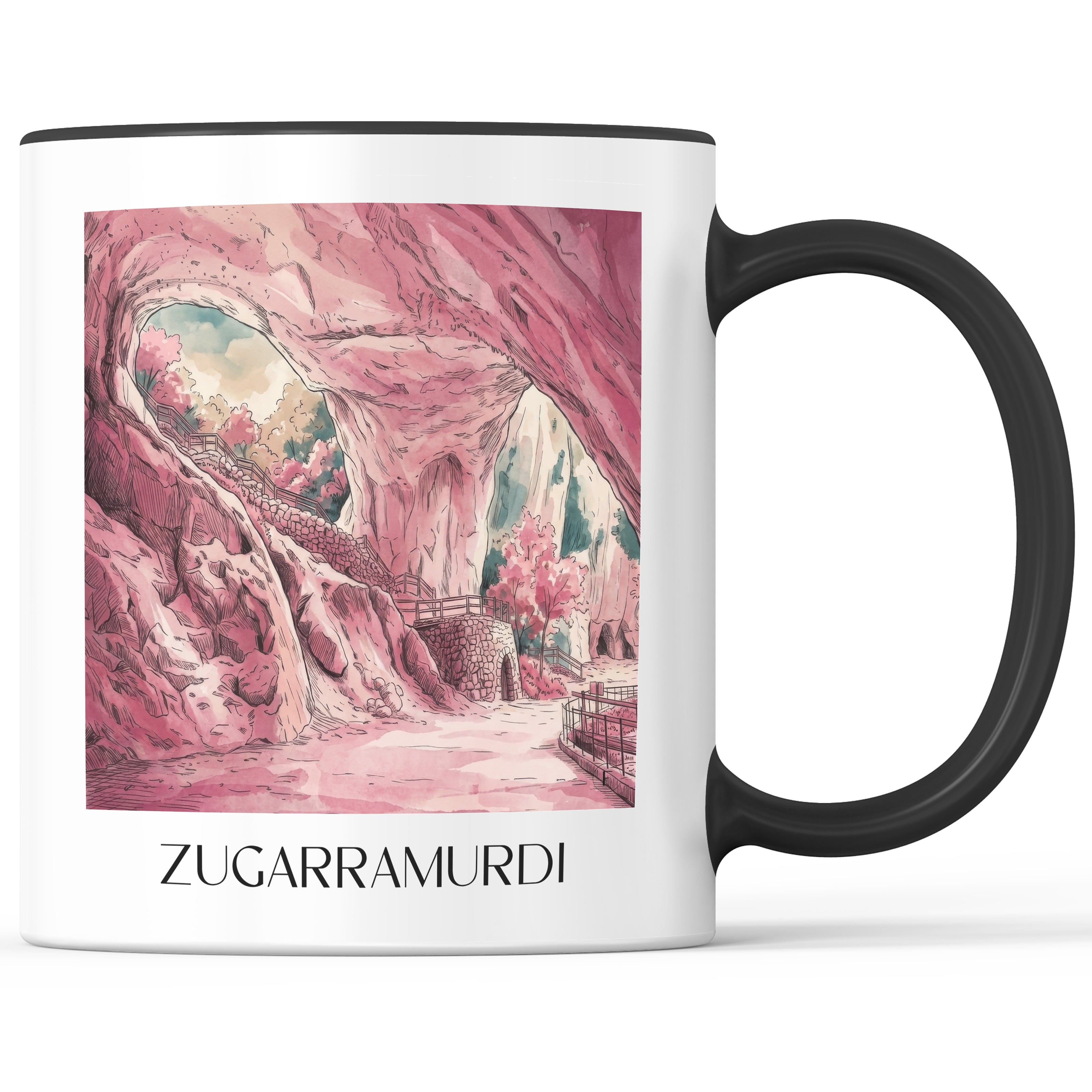 zugarramurdi-spanien-spanien-kaffeebecher-aquarell-pink-rosa