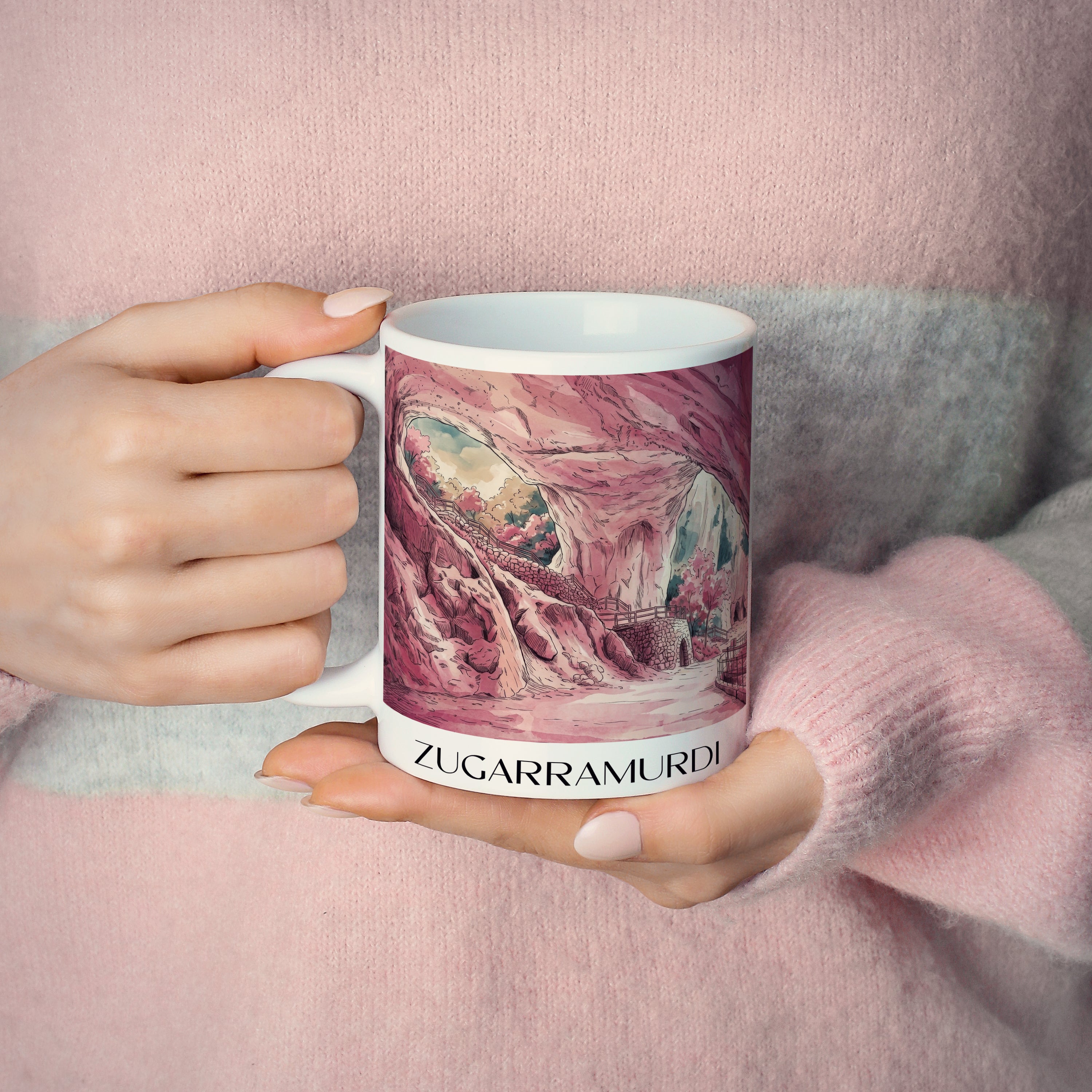 zugarramurdi-spanien-spanien-kaffeebecher-aquarell-pink-rosa